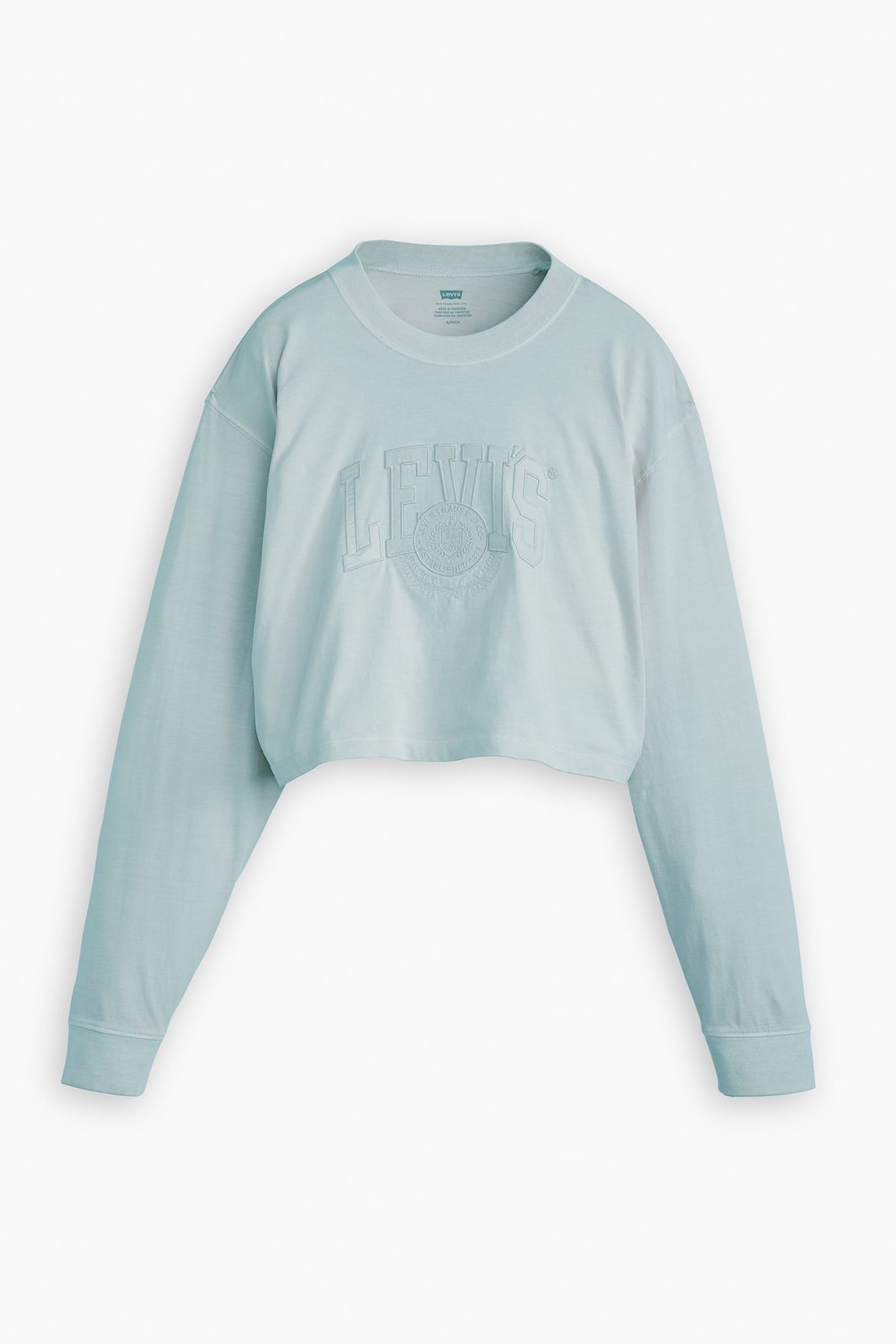 CROPPED LONG-SLEEVE FOOTBALL TEE BLUE 4