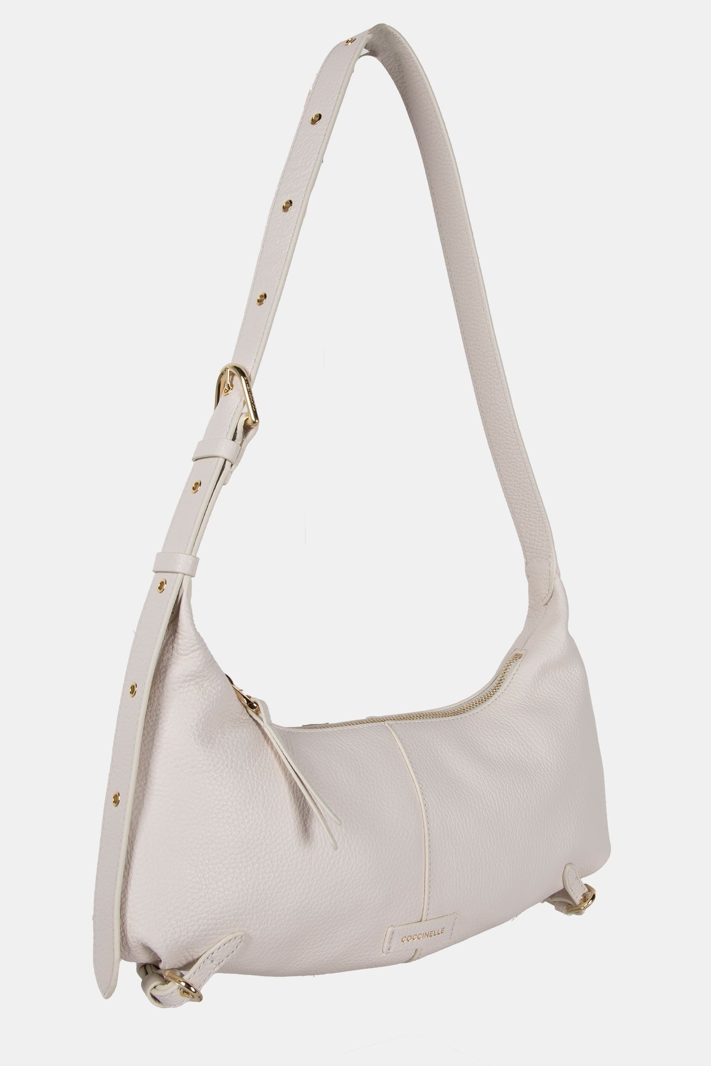 LEATHER SHOULDER BAG IN CREAM 3