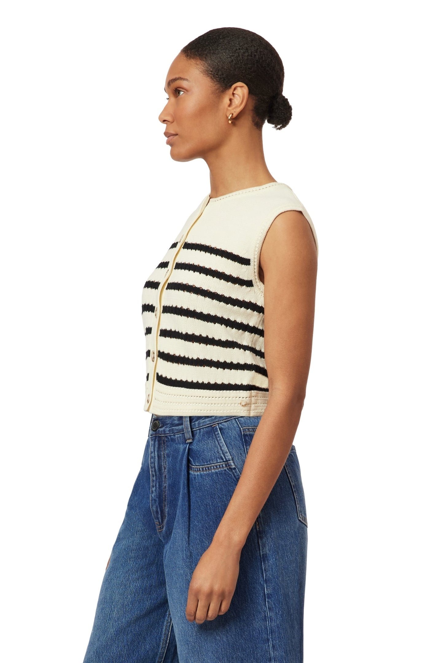 CREW NECK VEST SUGAR SWIZZLE / BLACK NIGHT 5