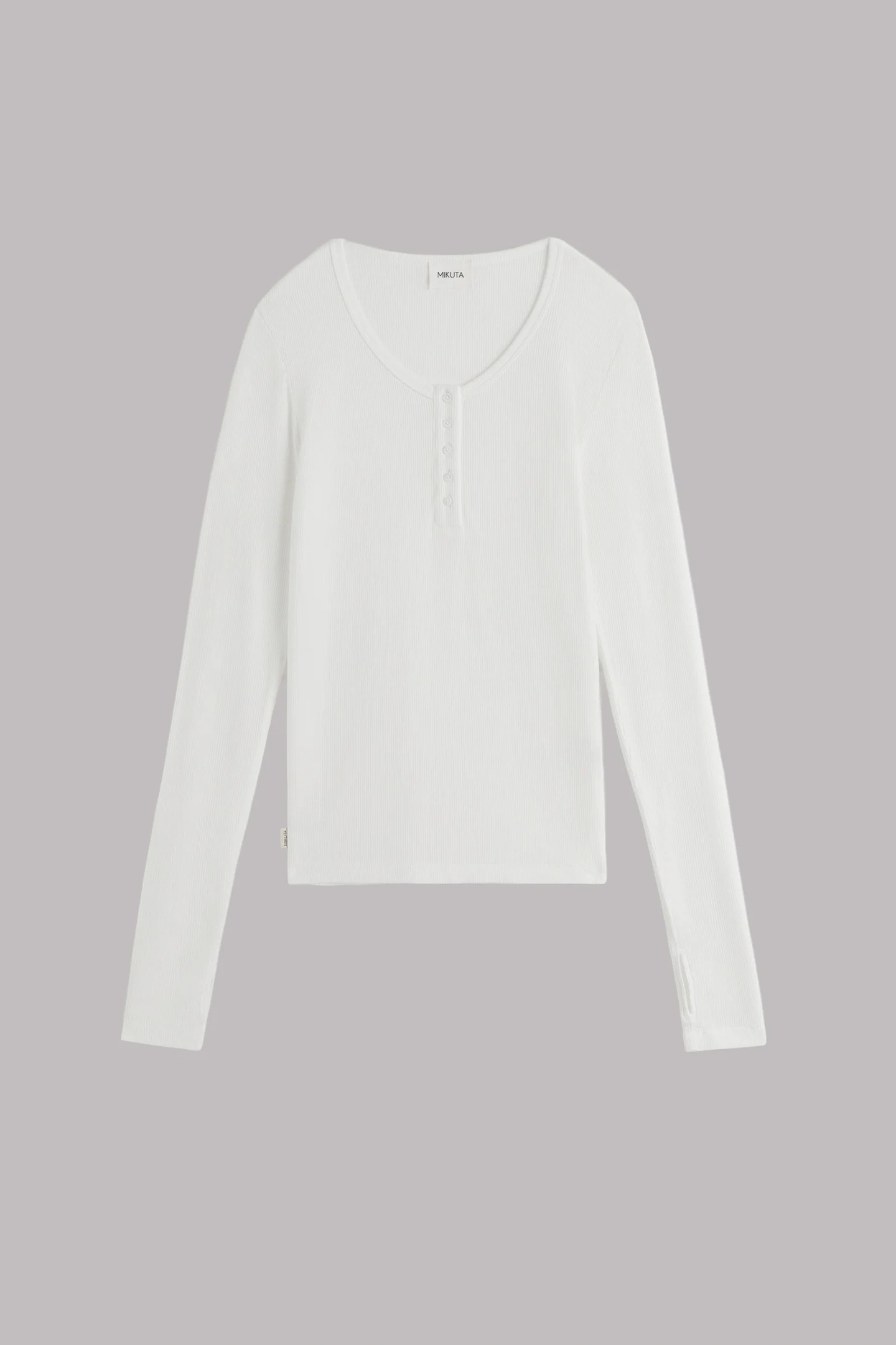 THE WHITE BUTTONED RIBBED LONGSLEEVE 3