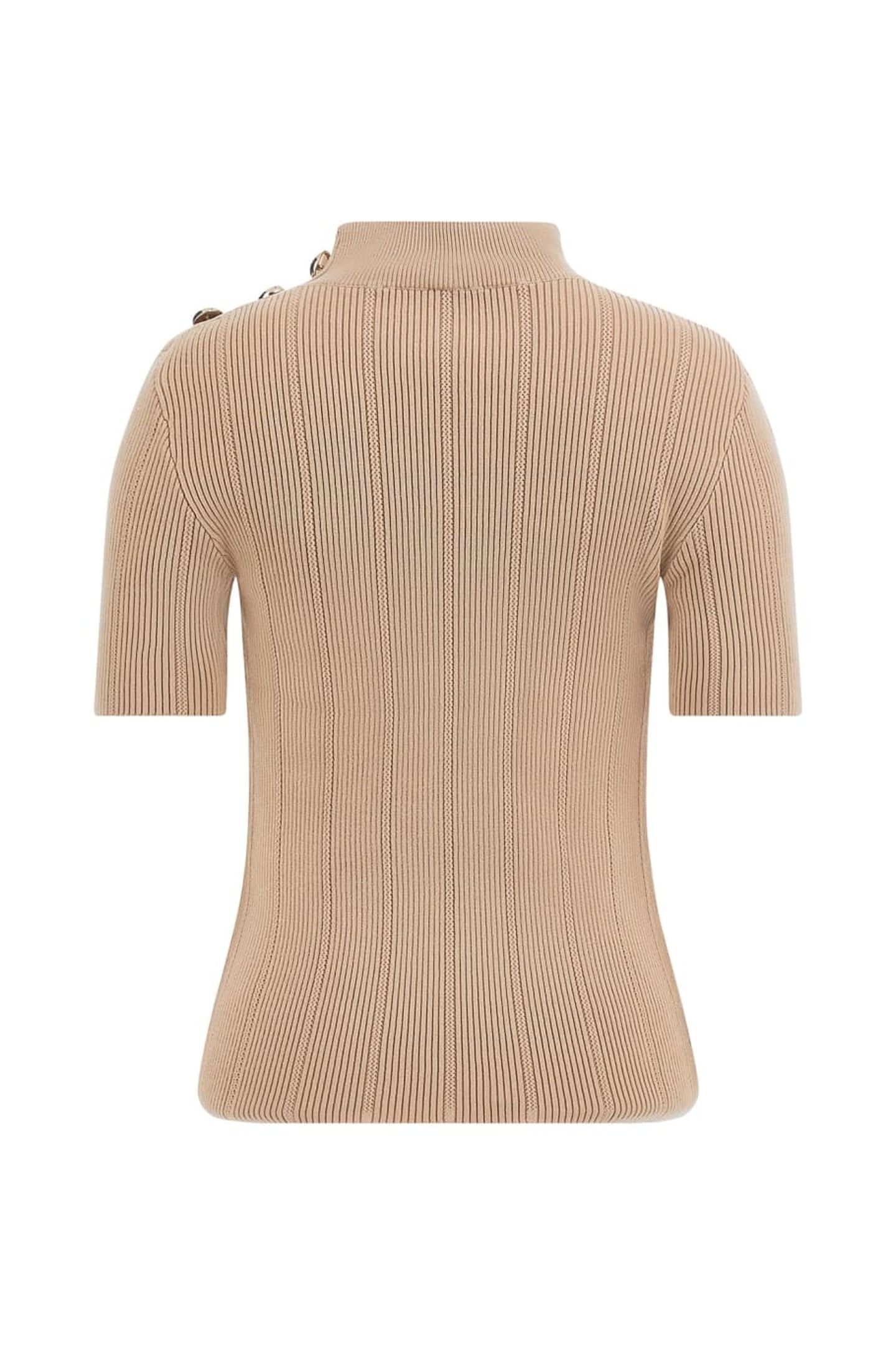 MARCIANO BY GUESS GRACE MOCK NECK SS SWEATER FAWN TAUPE 7