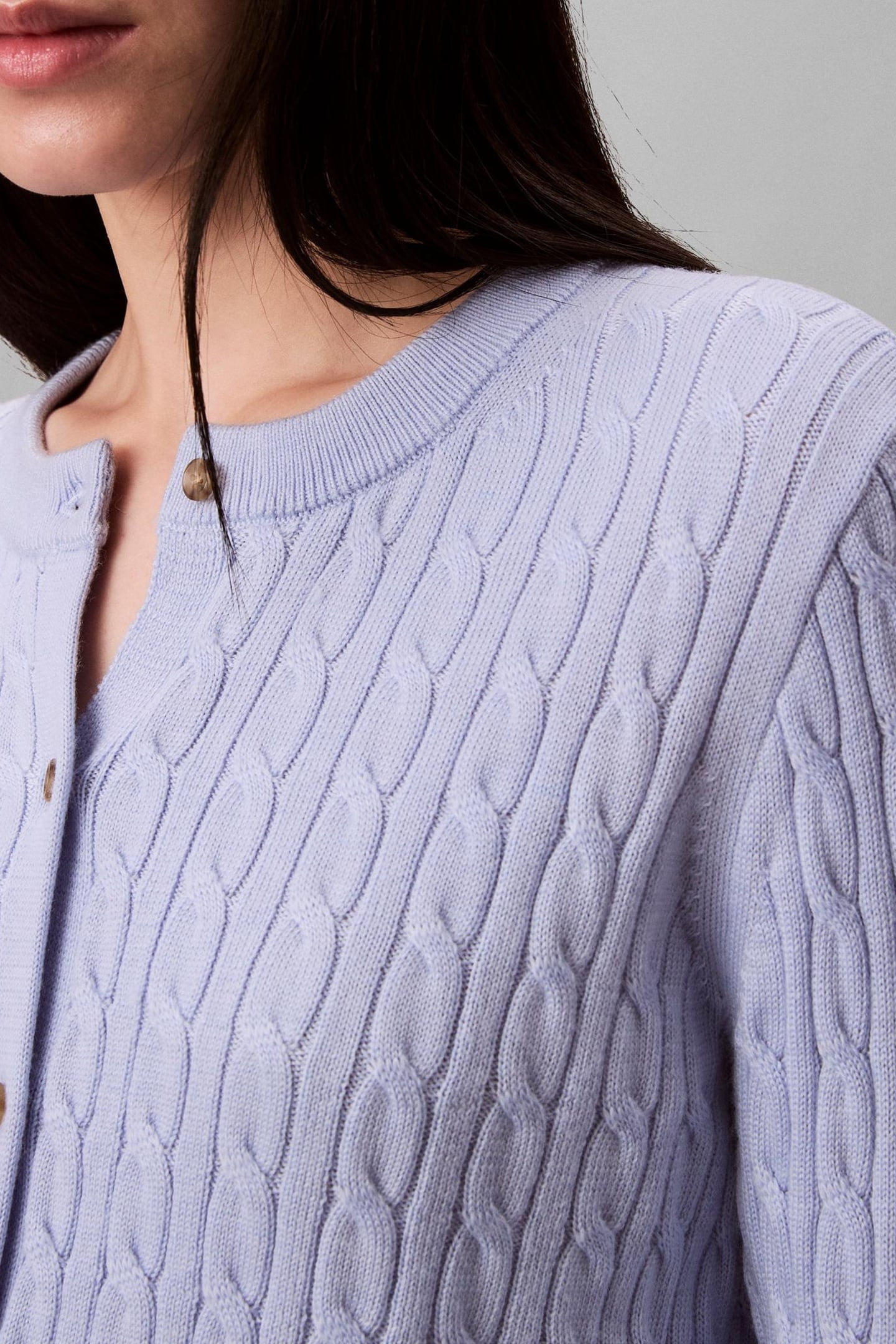 WOOL CABLE CREWNECK CASUAL BLUE 5