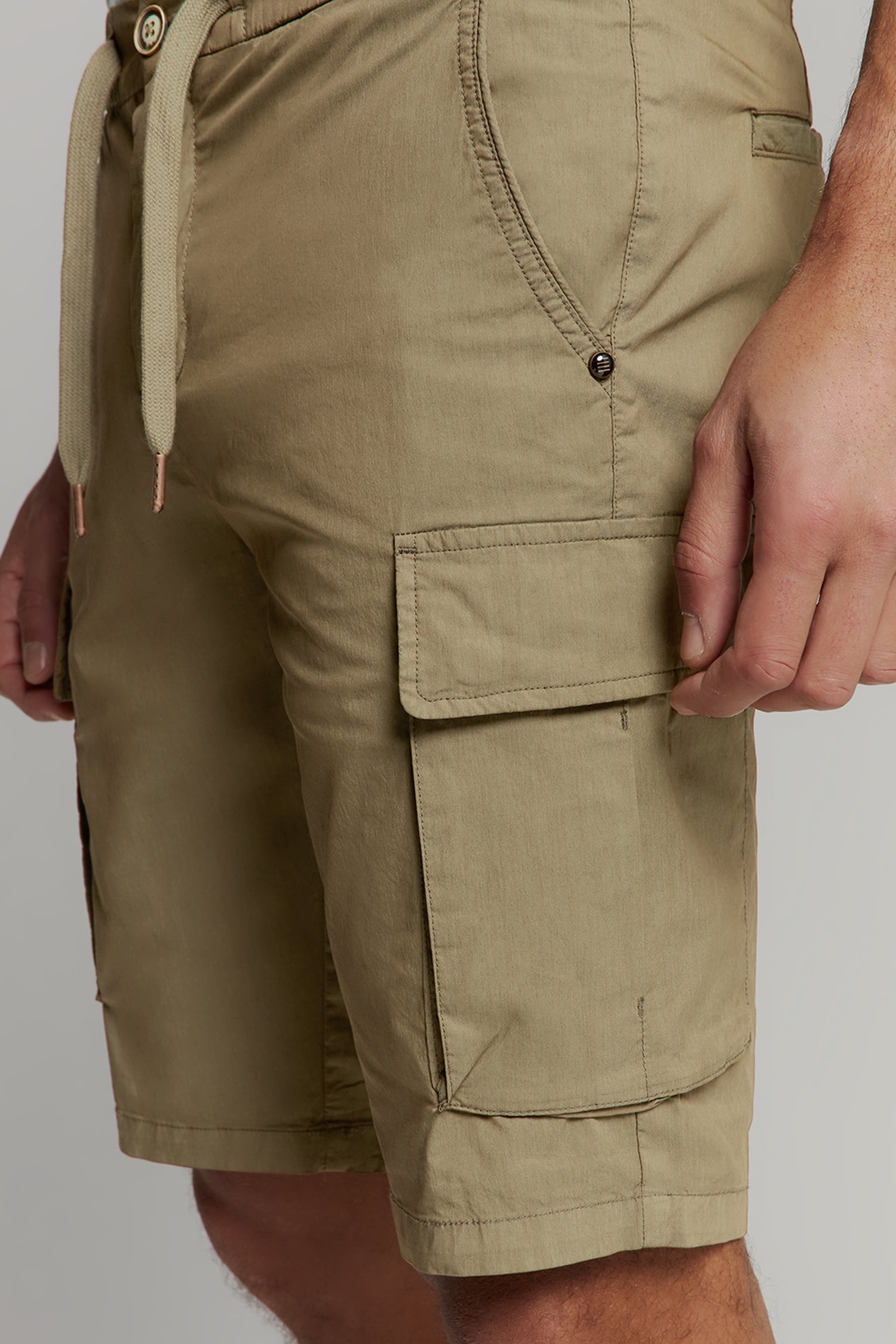 SHORT STRETCH CARGO GARMENT DYED KHAKI 6