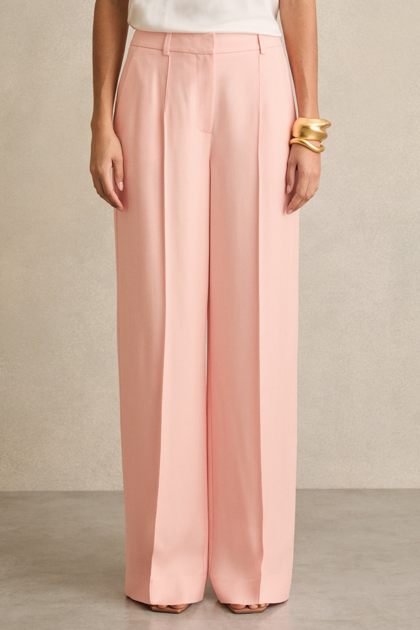 WIDE LEG SUIT TROUSER PINK 2