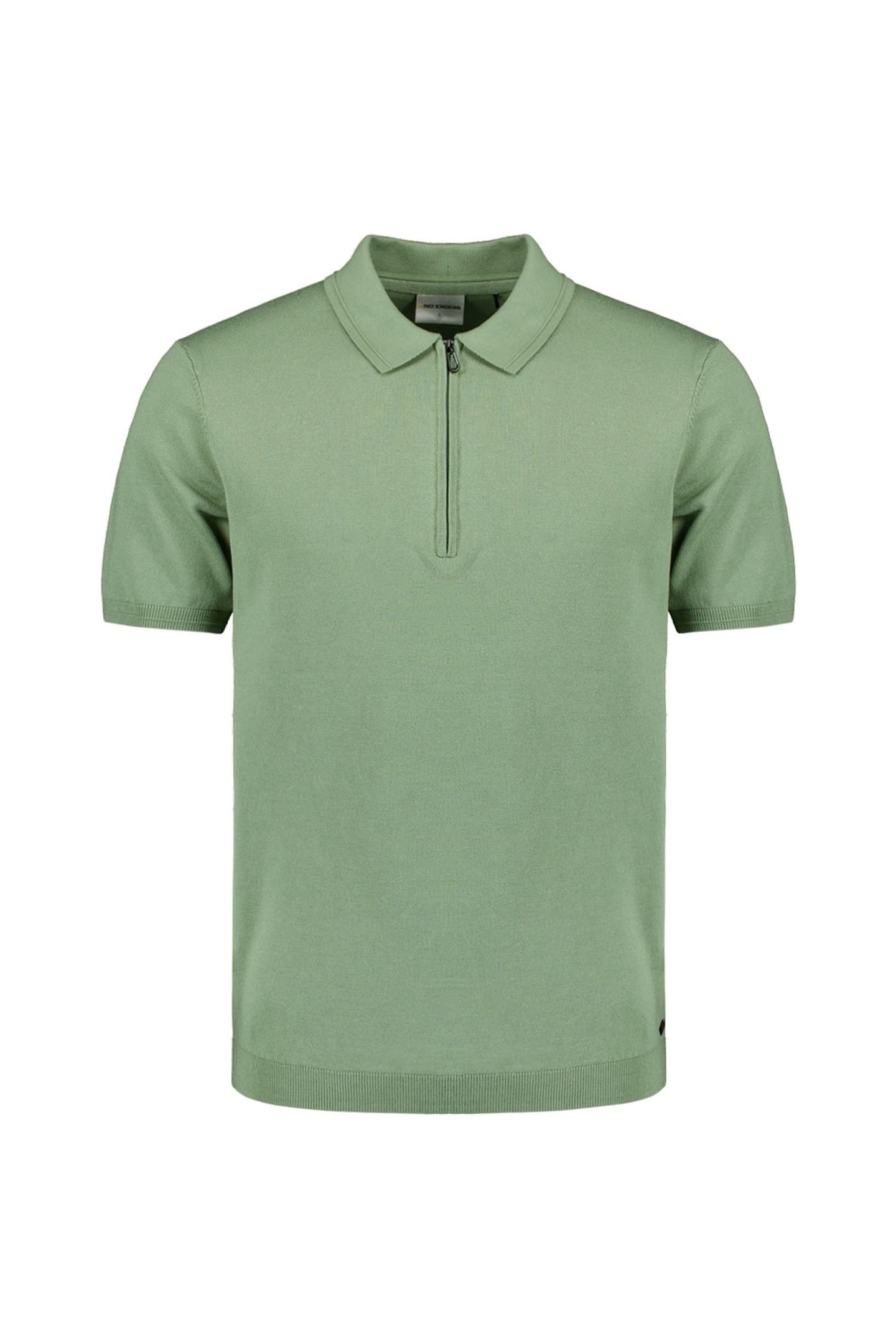 PULLOVER SHORT SLEEVE POLO ZIP SOLID GREEN 4