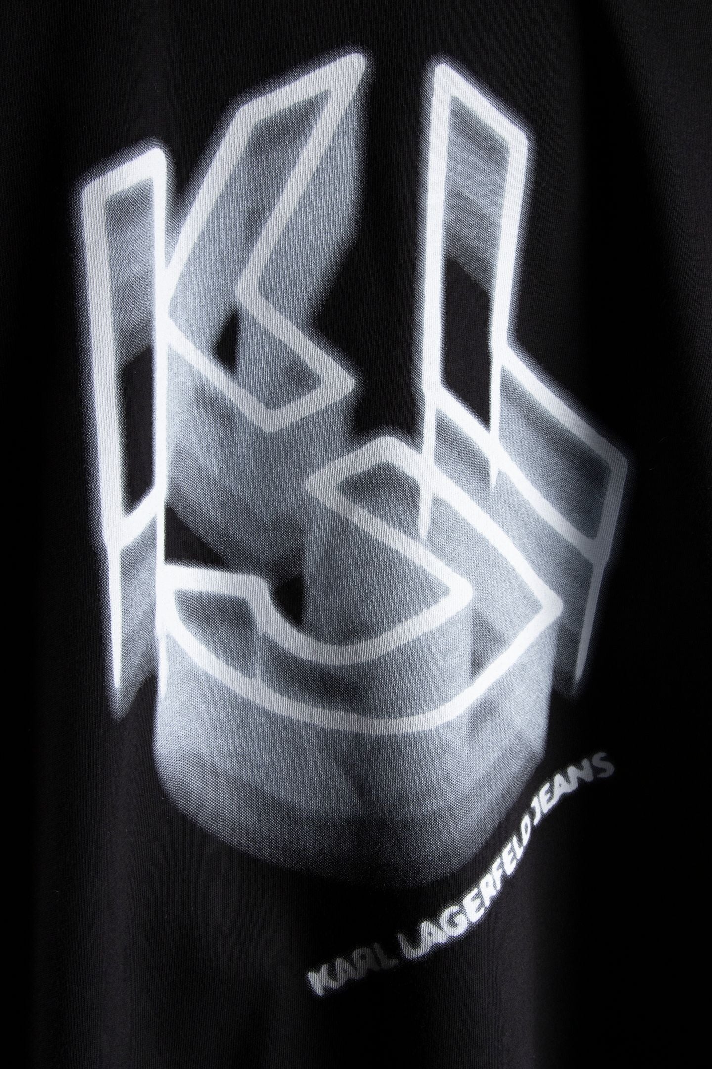 BLACK KLJ REG MONOGRAM TEE 4
