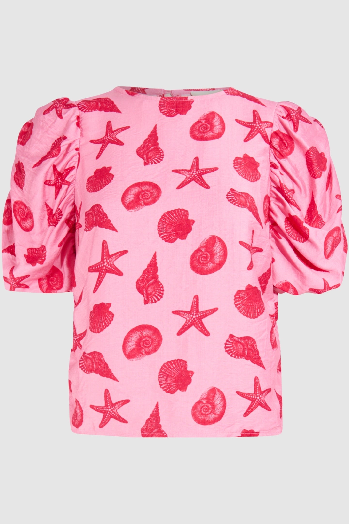 LA-SBSHELL PUFFY SLEEVE TOP PINK 4