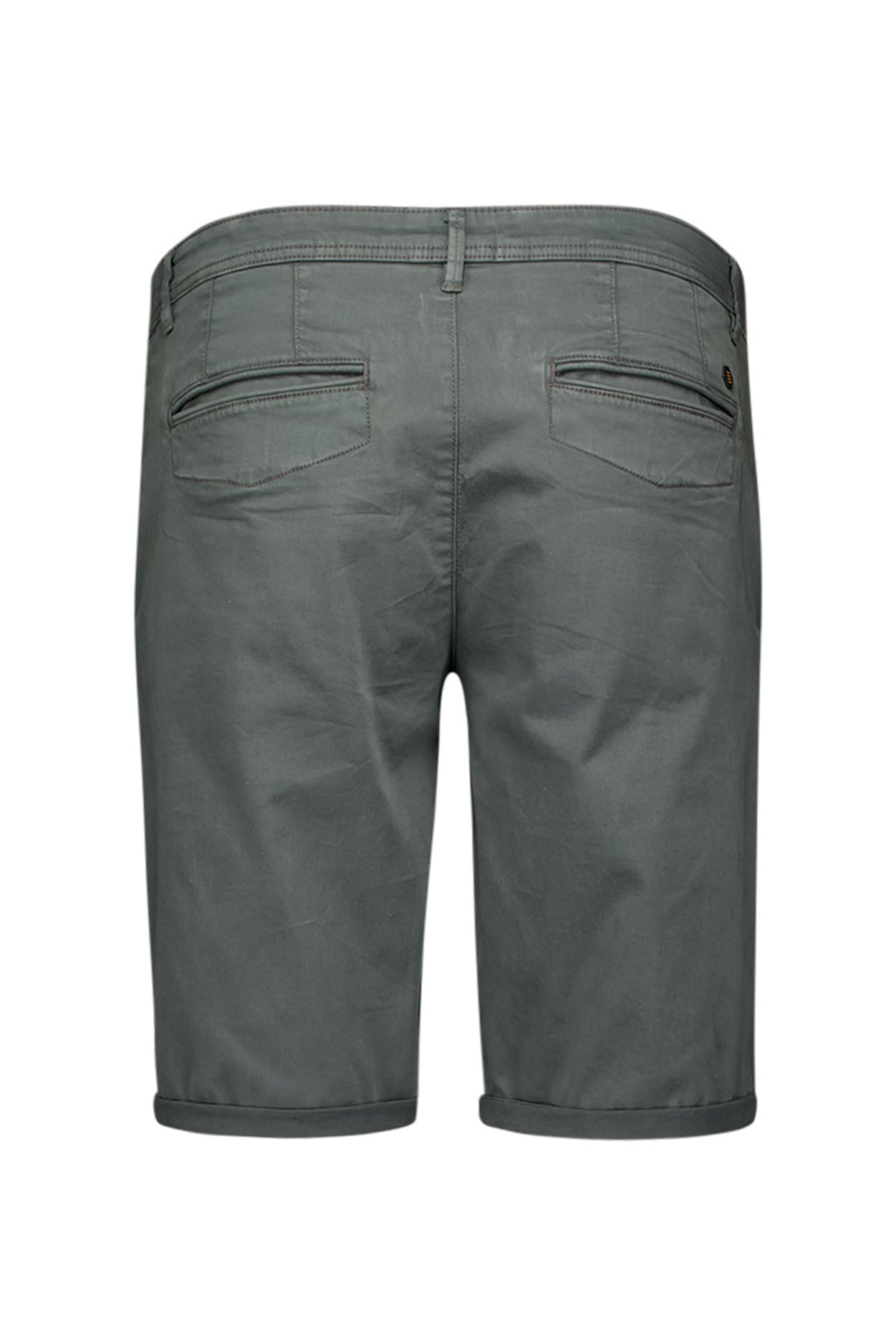 SHORT CHINO GARMENT DYED TWILL STRETCH DARK STEEL 6