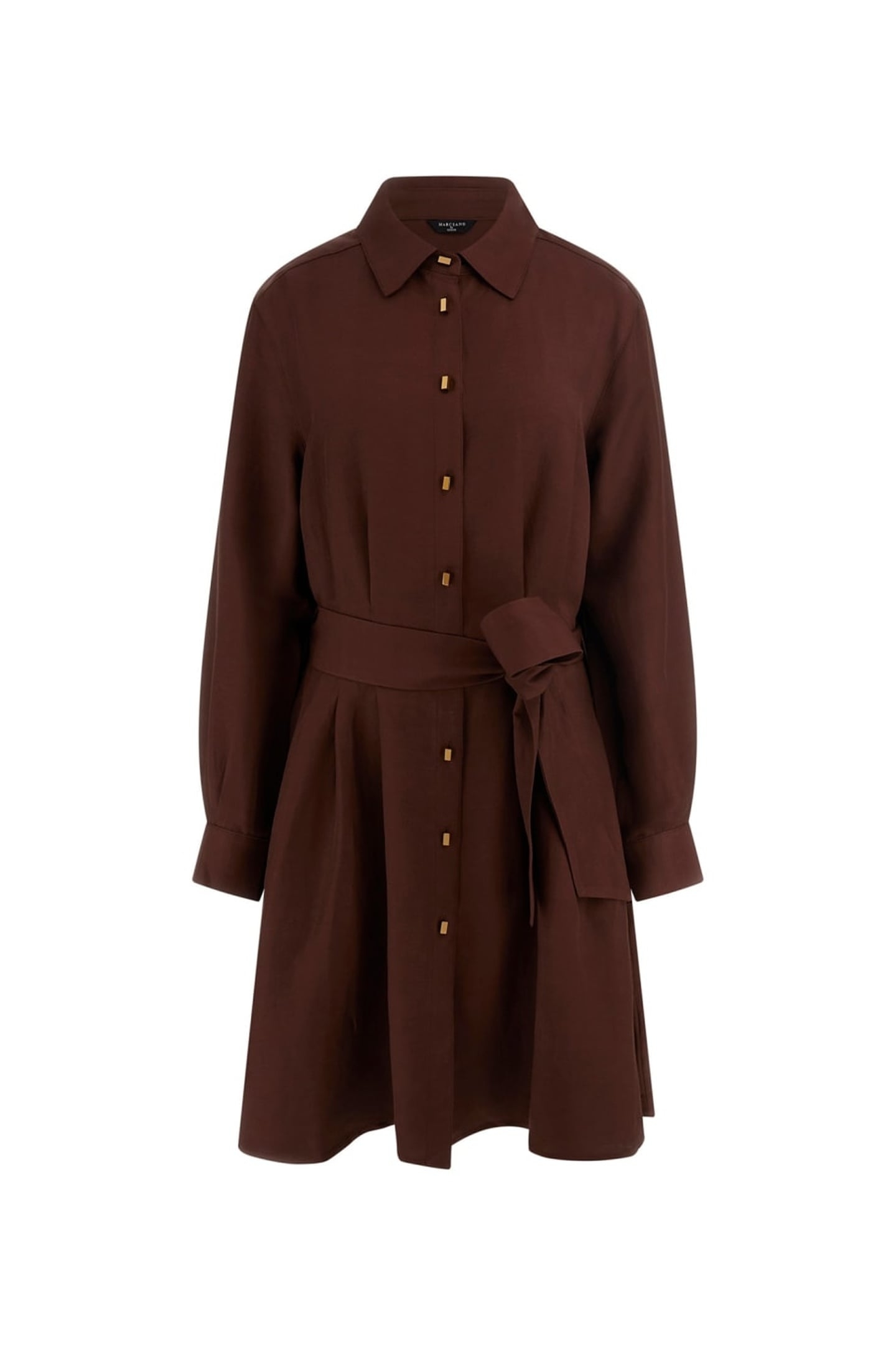 MARCIANO BY GUESS GRETA LS CHEMISIER DRESS CIOCCOLATA 5