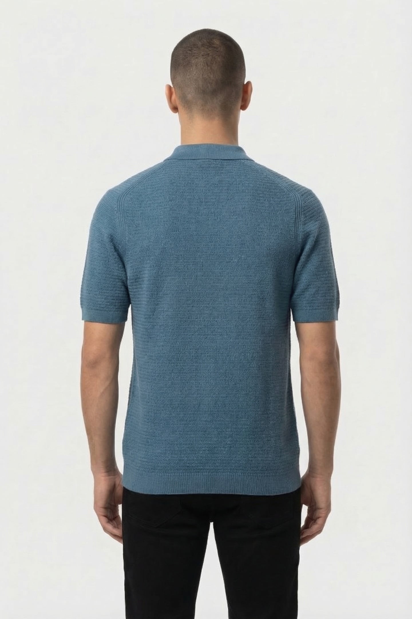 KOSTAS BUTTON POLO BLUE FUSION 2