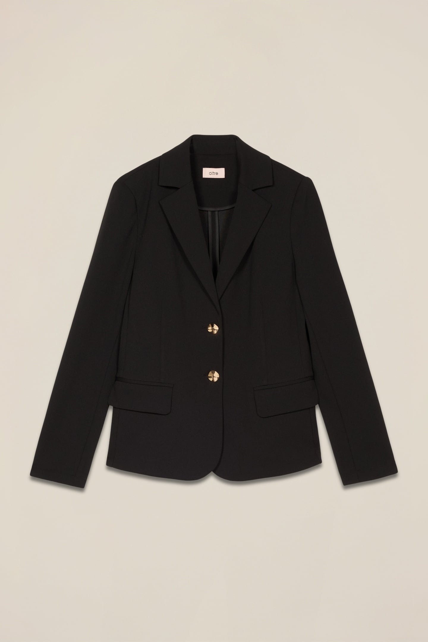 BLAZER JACKET IN SCUBA CREPE FABRIC BLACK 4