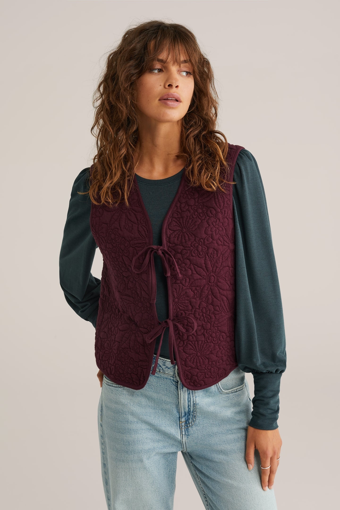 GILET BURGUNDY RED 1