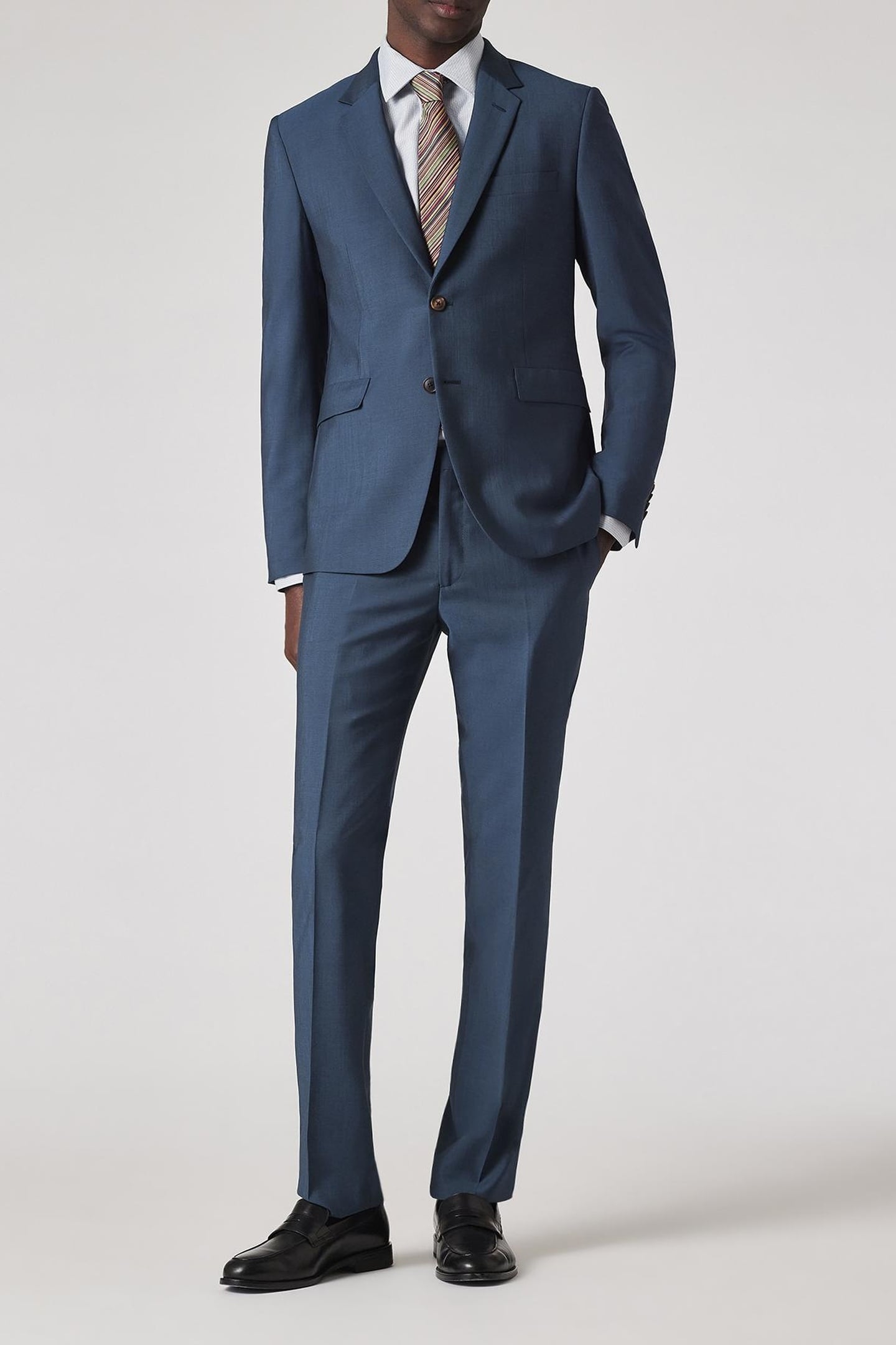 SLIM FIT 2BTN SUIT PETROL BLUE 3