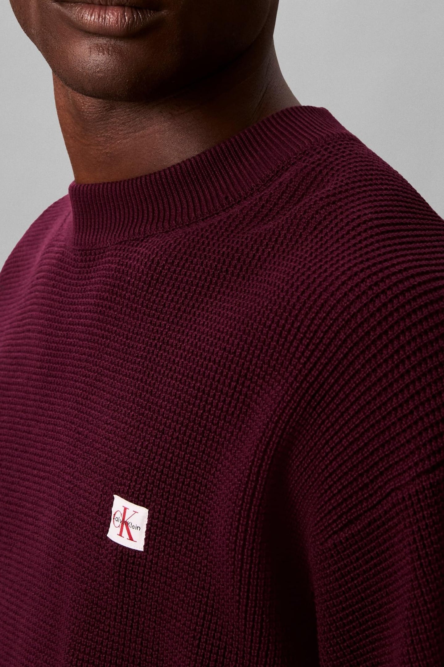 LS EZ COTTON WAFFLE SWEATER PASSION PLUM 6