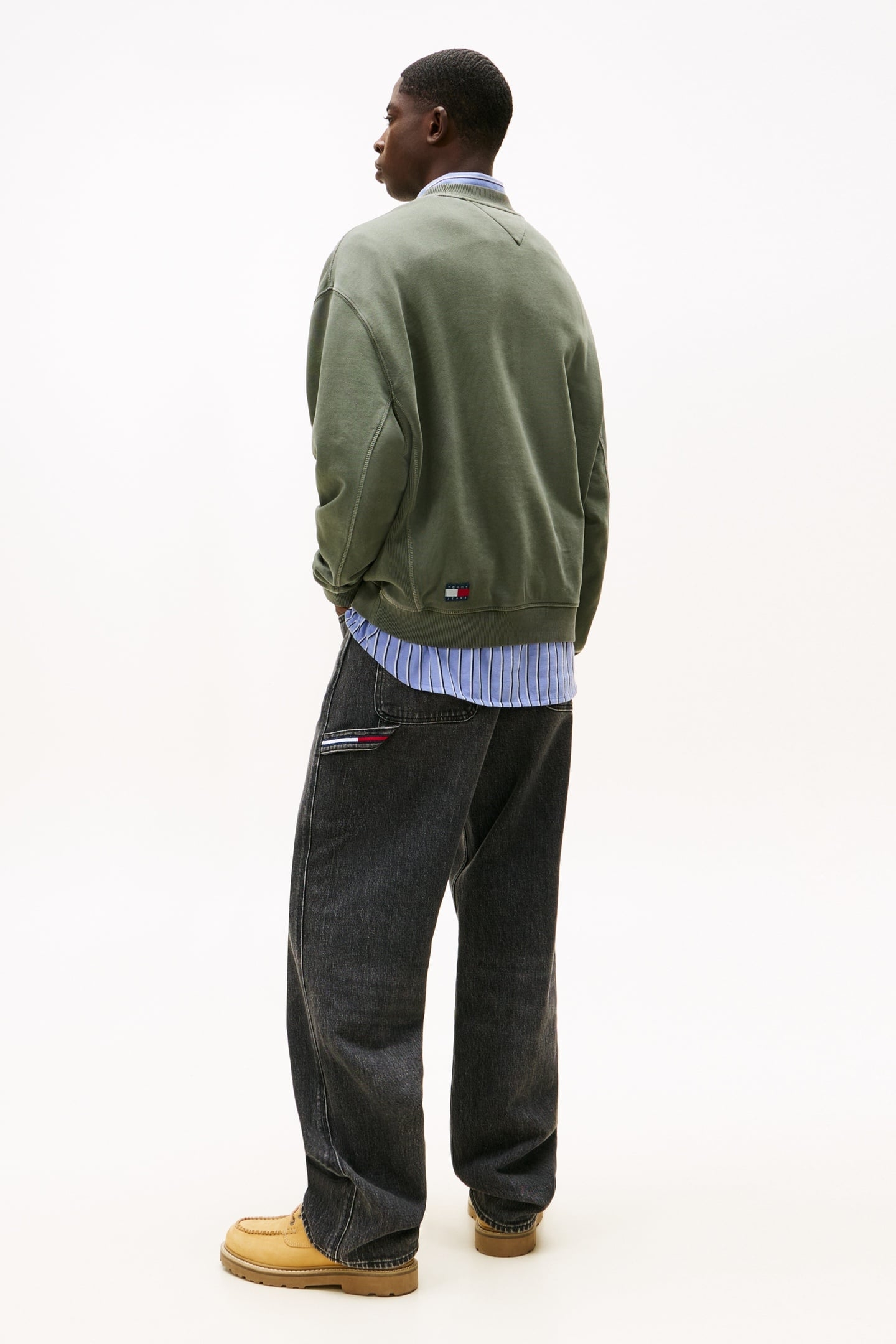 CLASSIC 90S TONAL LOGO WASHED SWEATSHIRT DARK GREENERY 5