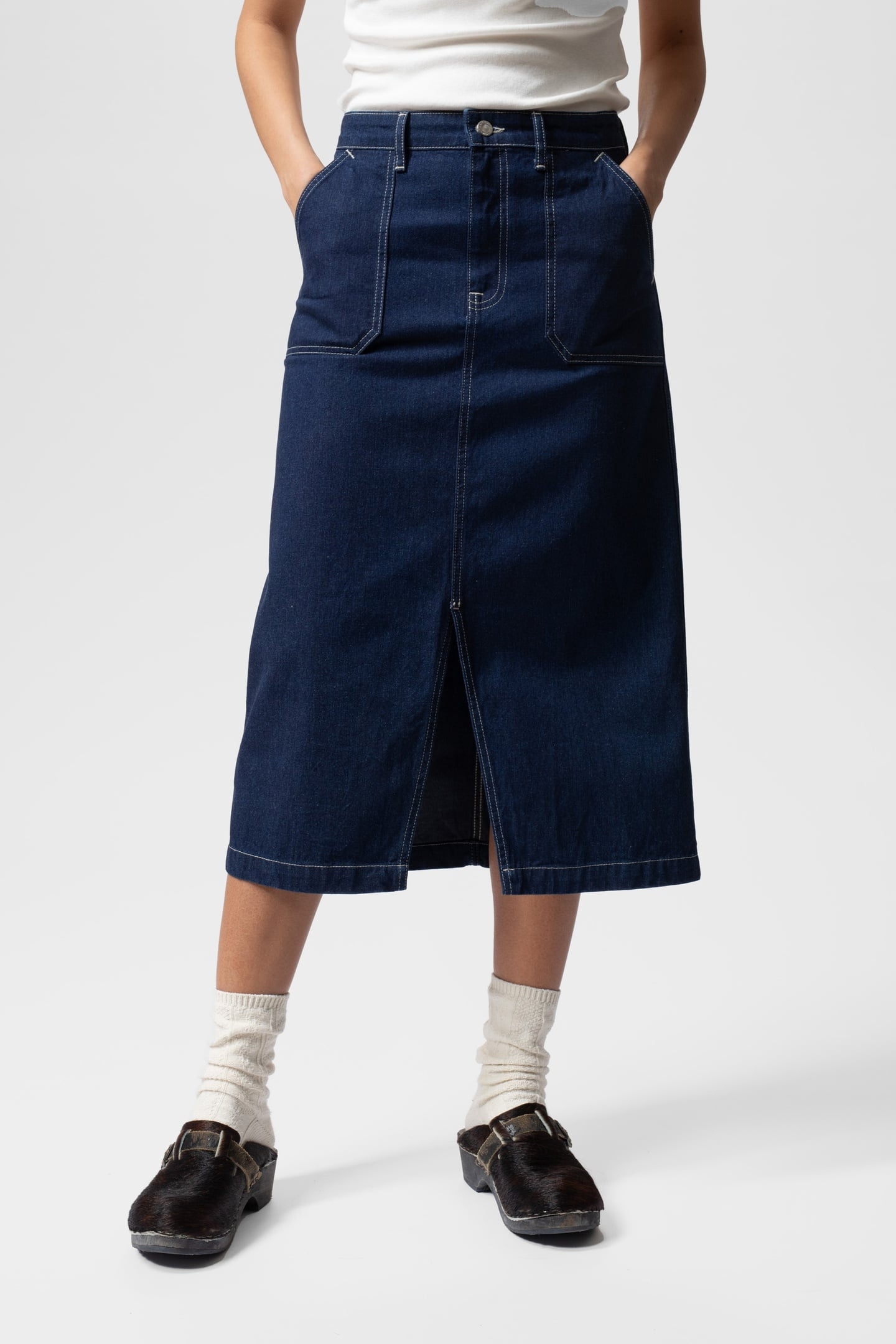 BOEL PAINTER DENIM SKIRT DARK BLUE 1