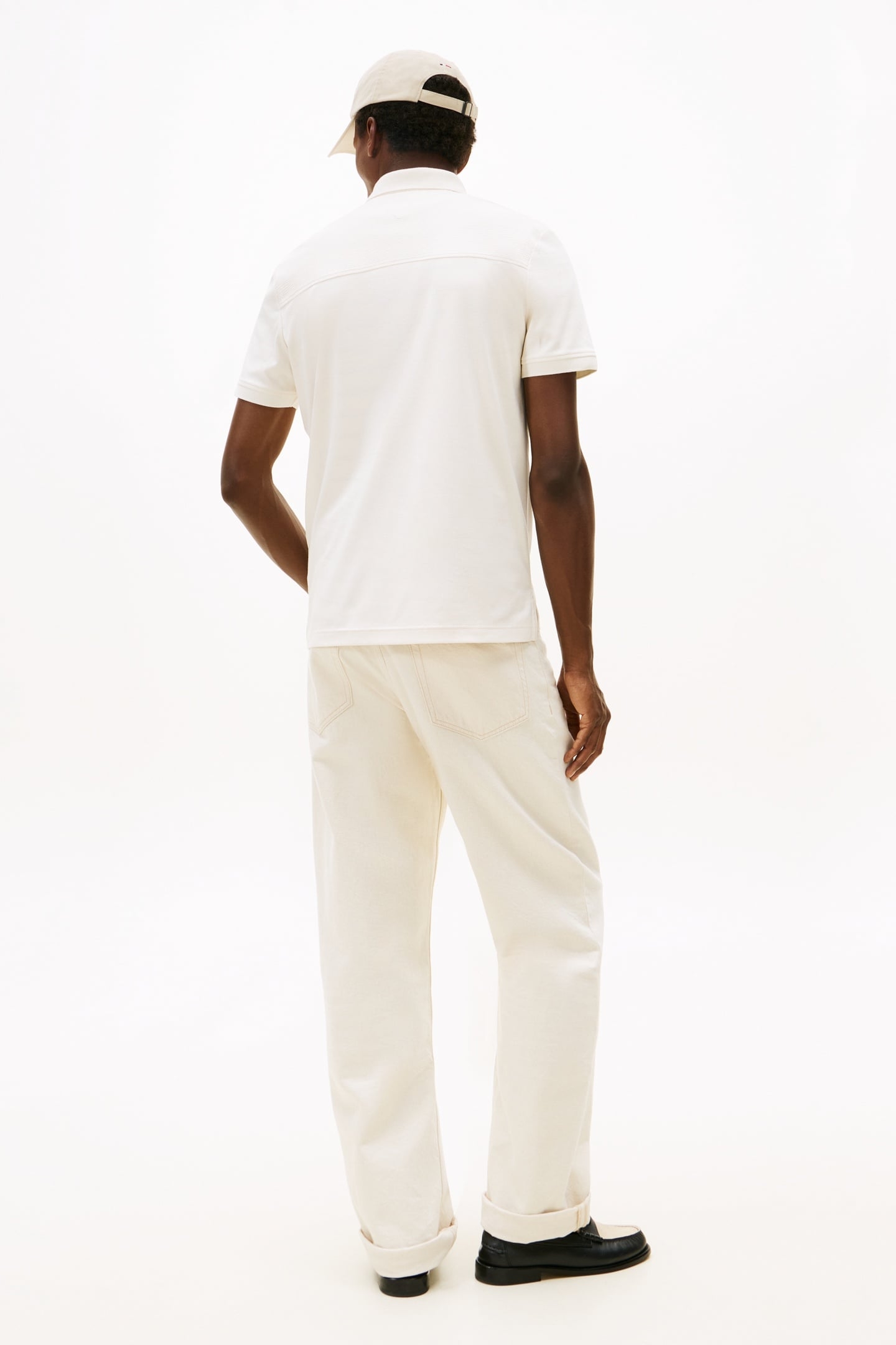 LIQUID COTTON ZIPPER POLO IVORY PETAL 3