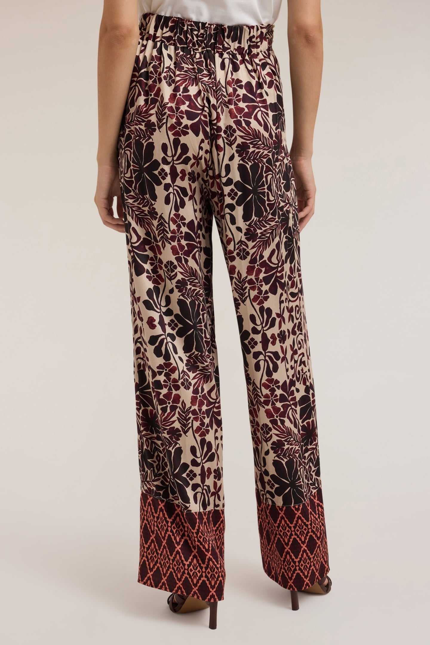 BOHO PRINT PALAZZO TROUSERS BROWN 3