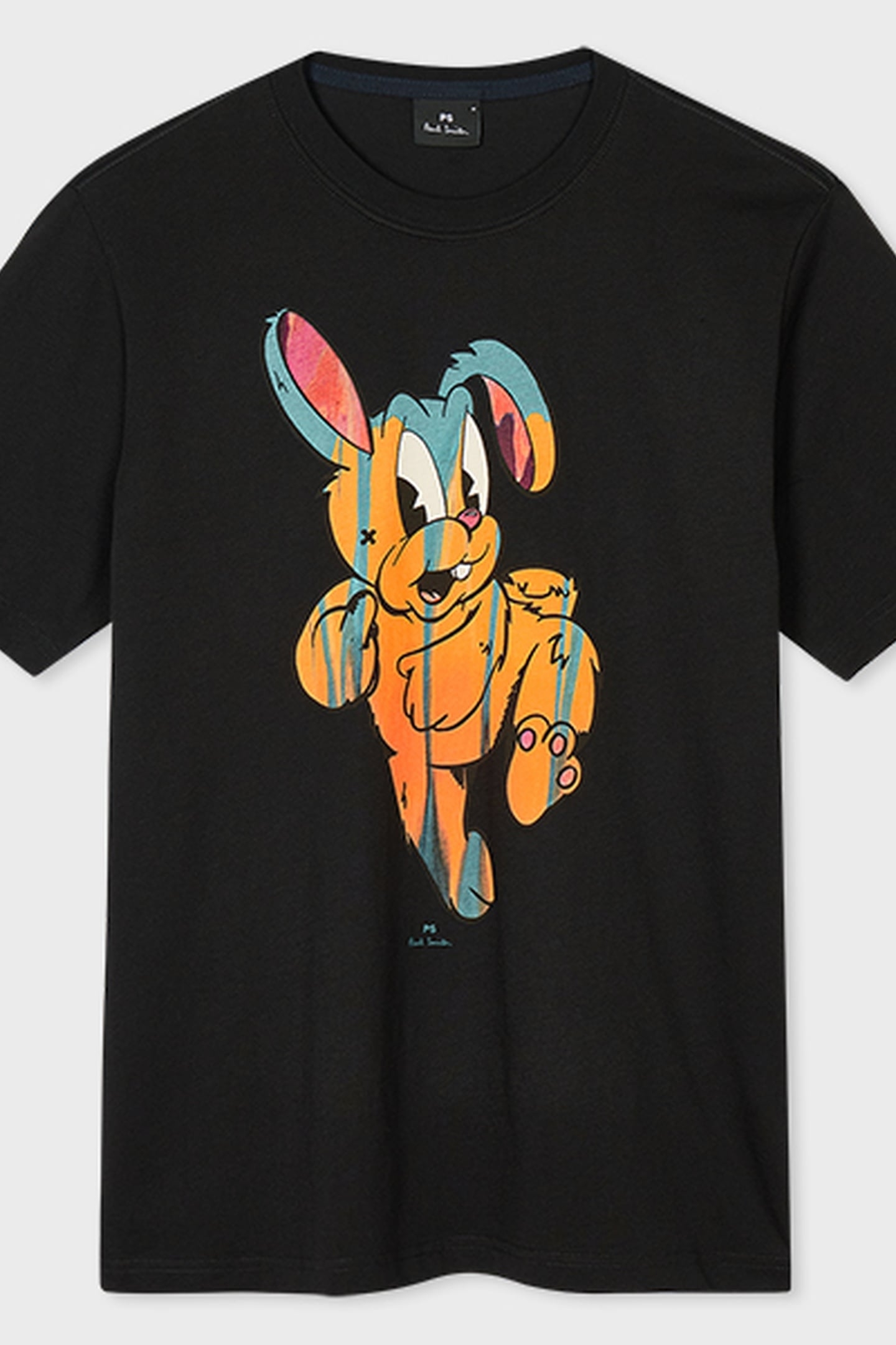 REG FIT SS T SHIRT RABBIT BLACK 2