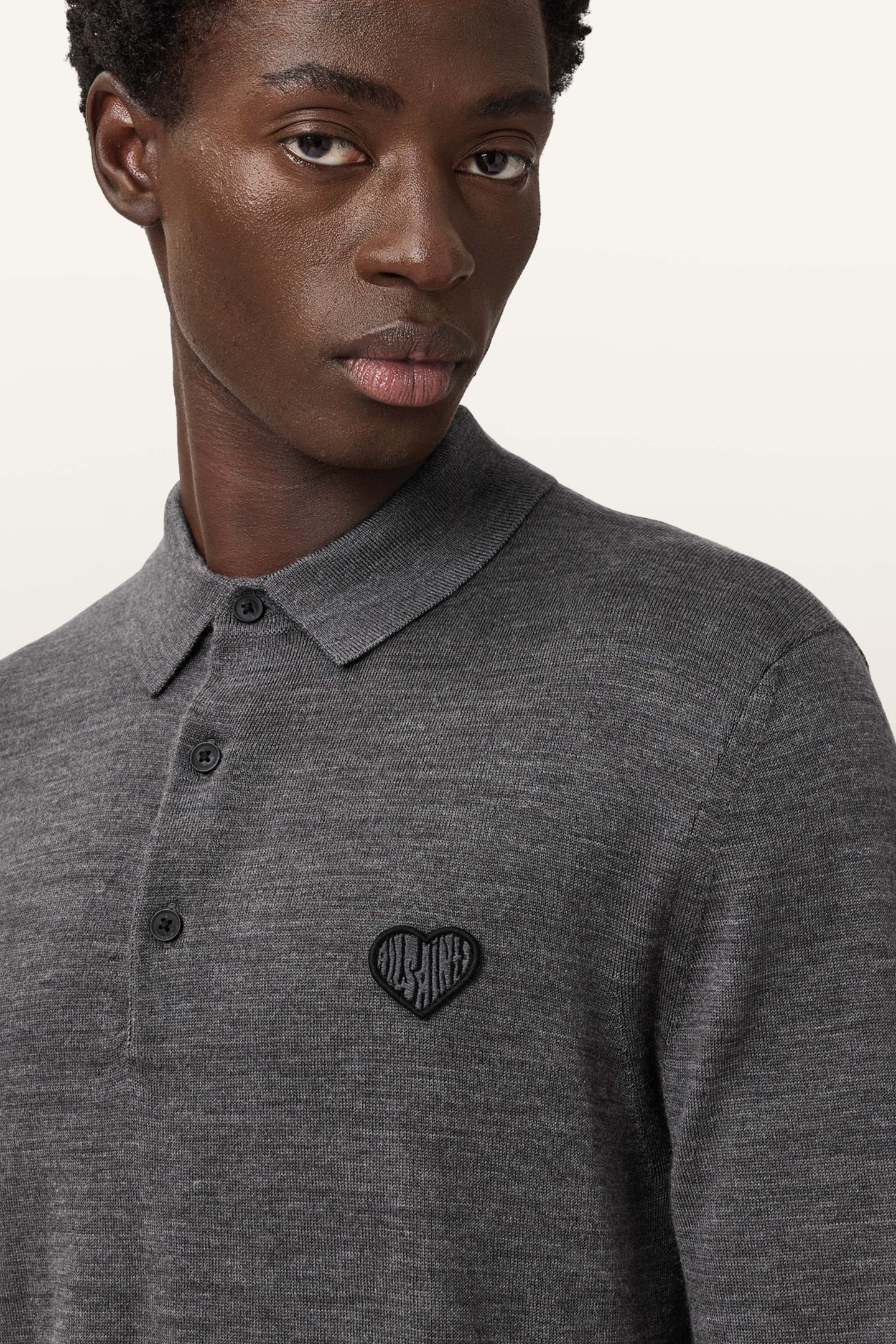 LVER MERINO LS POLO MONUMENT GREY 6