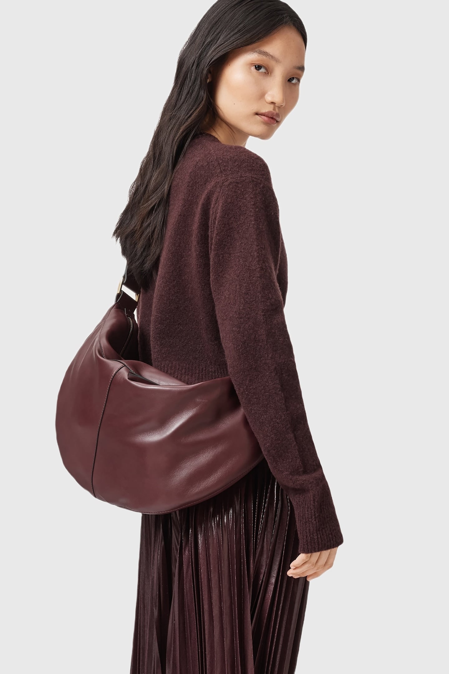 LUNA SHOULDER BAG DARK RED 1