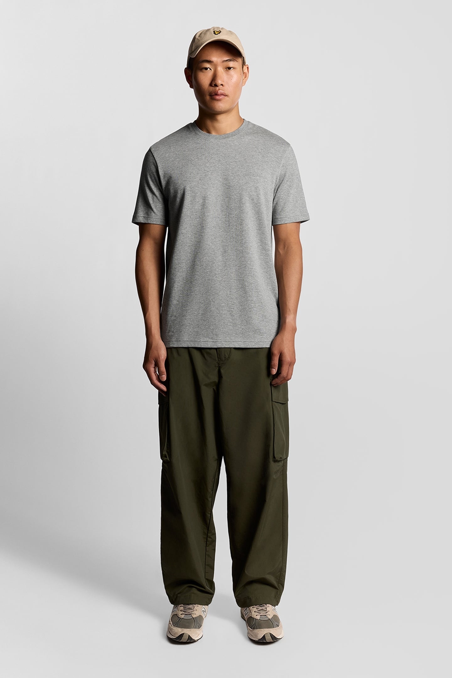 CHEST LOGO INTERLOCK T-SHIRT MID GREY MARL 1