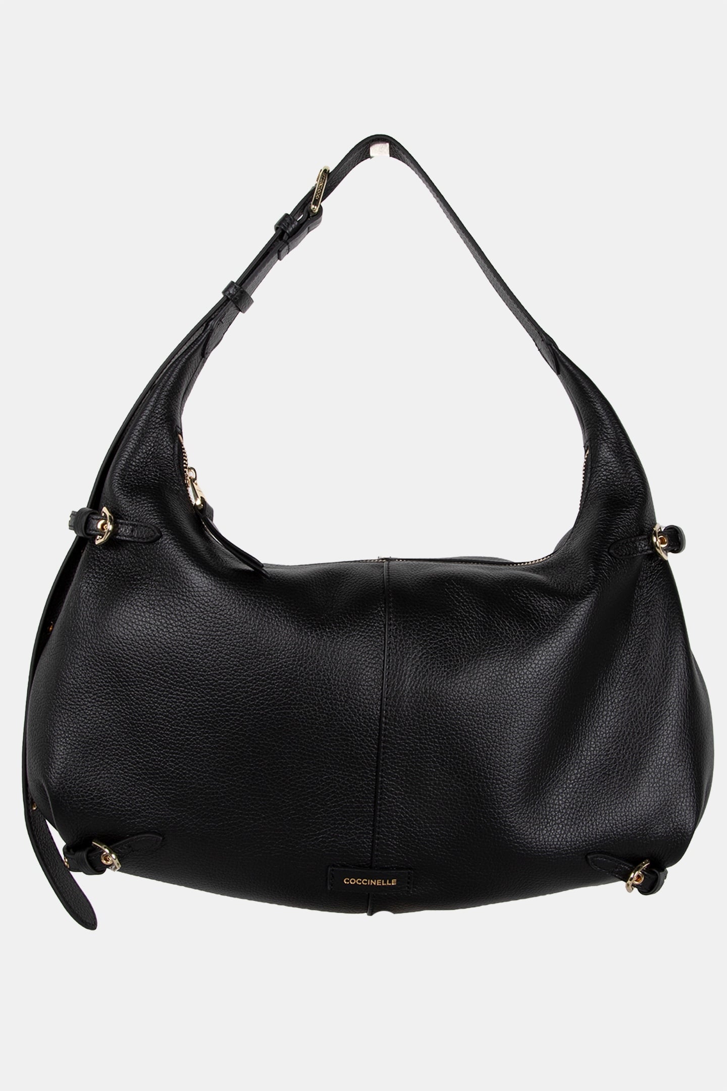 LARGE LEATHER SHOULDER BAG IN BLACK 2