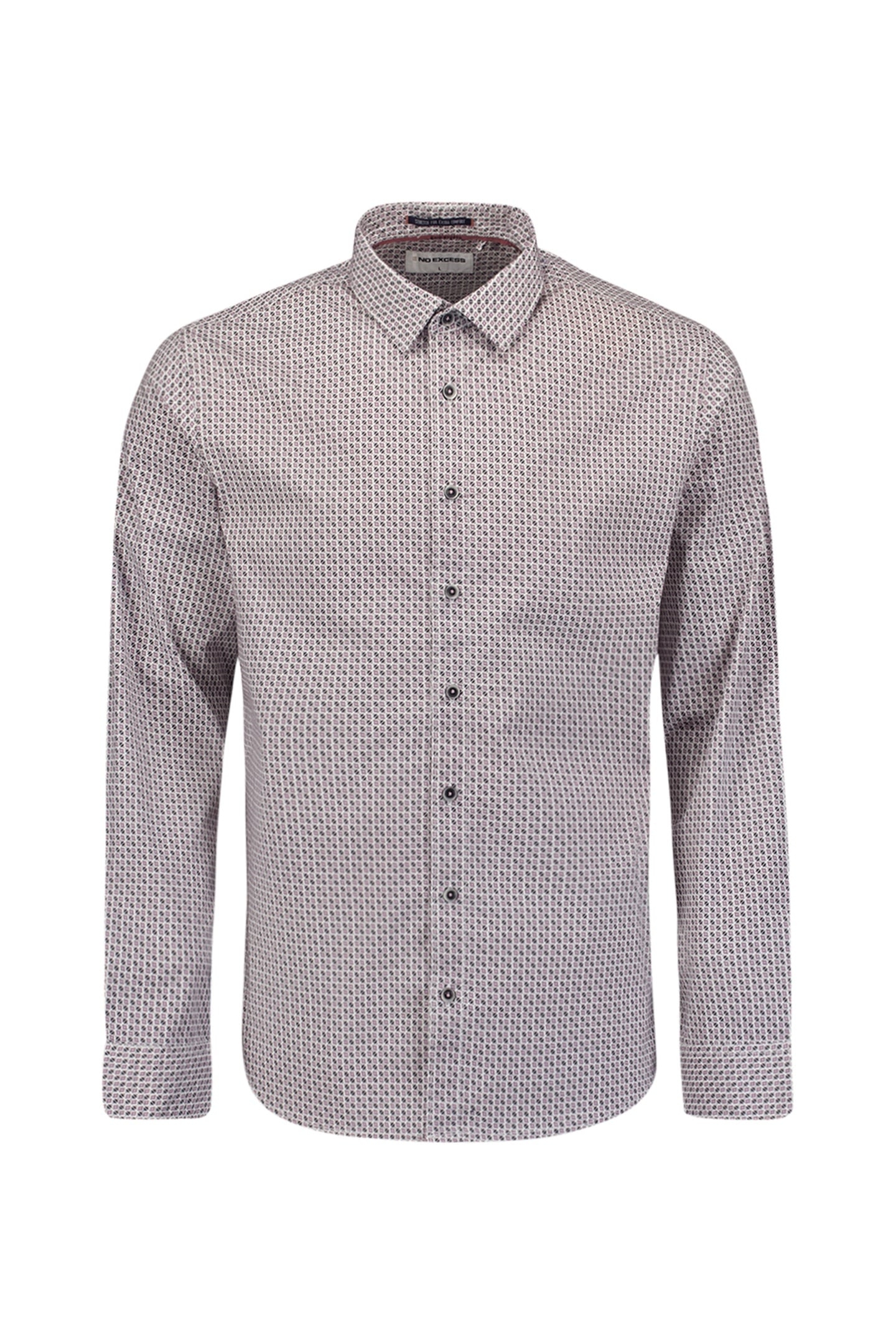 SHIRT STRETCH ALLOVER PRINTED MAUVE 4