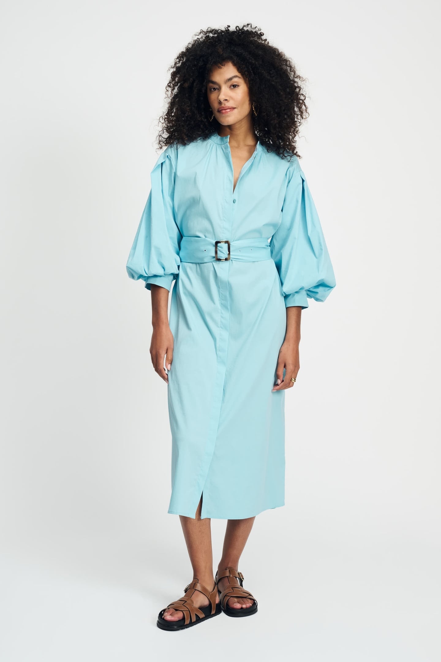 DRESS - POPLIN SKY BLUE 1
