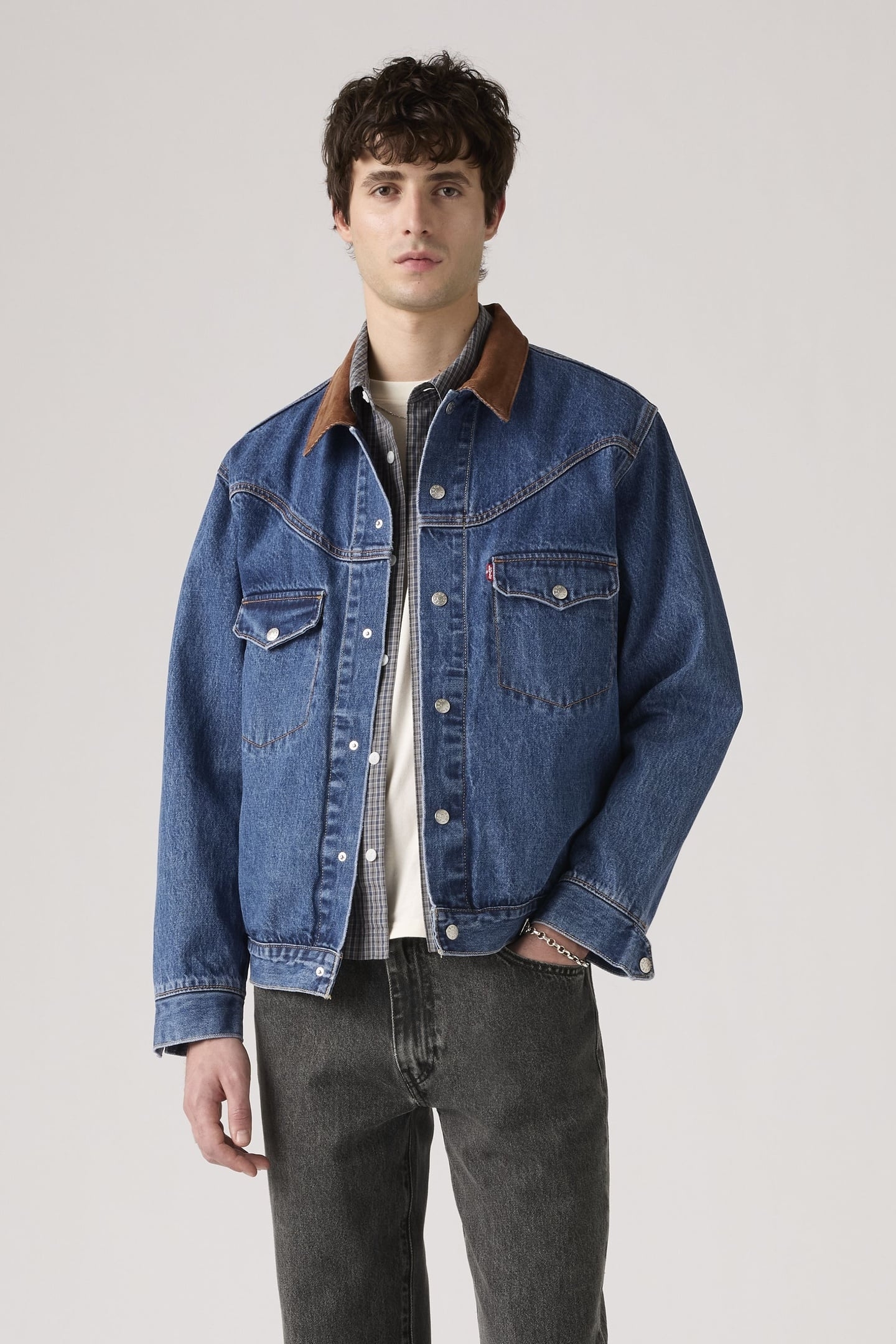 WESTERN SHORTHORN TRUCKER JACKET BLUE 1