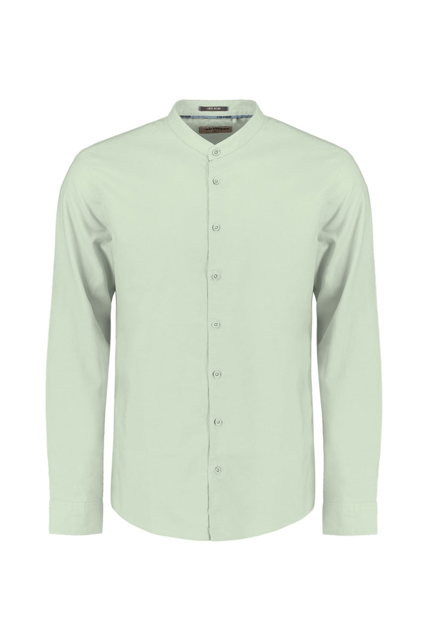 SHIRT GRANDDAD SOLID WITH LINEN MINT 1