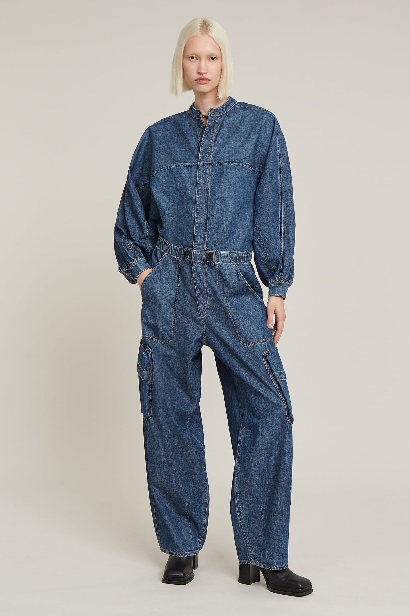 BALLOON JUMPSUIT L\S FADED SEASALT 3