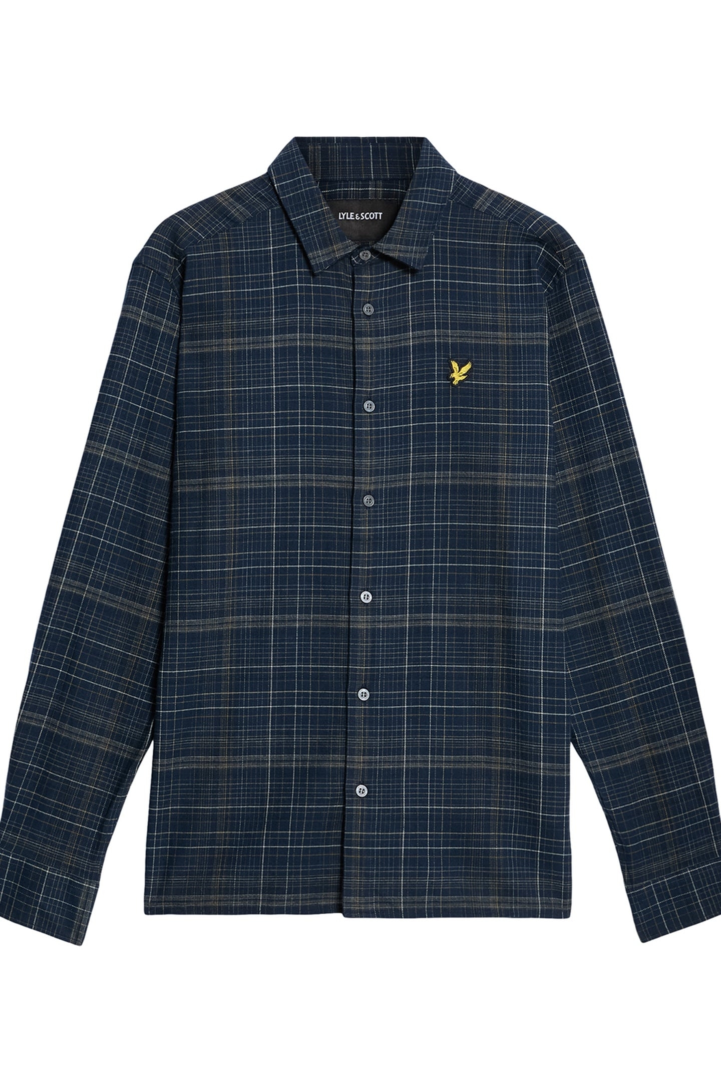 CHECKED FLANNEL SHIRT DARK NAVY/TREE GREEN 4