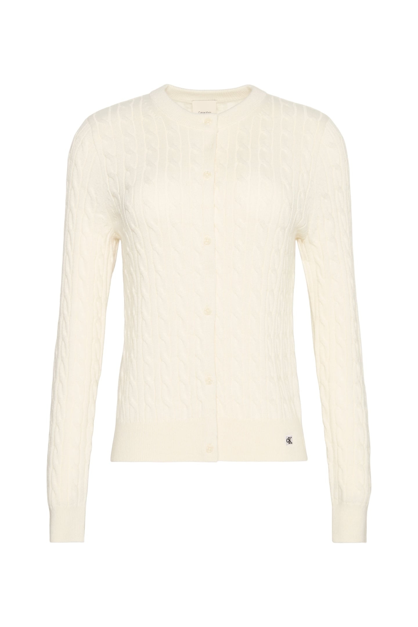WOOL CABLE CREWNECK WHITE GREIGE 5
