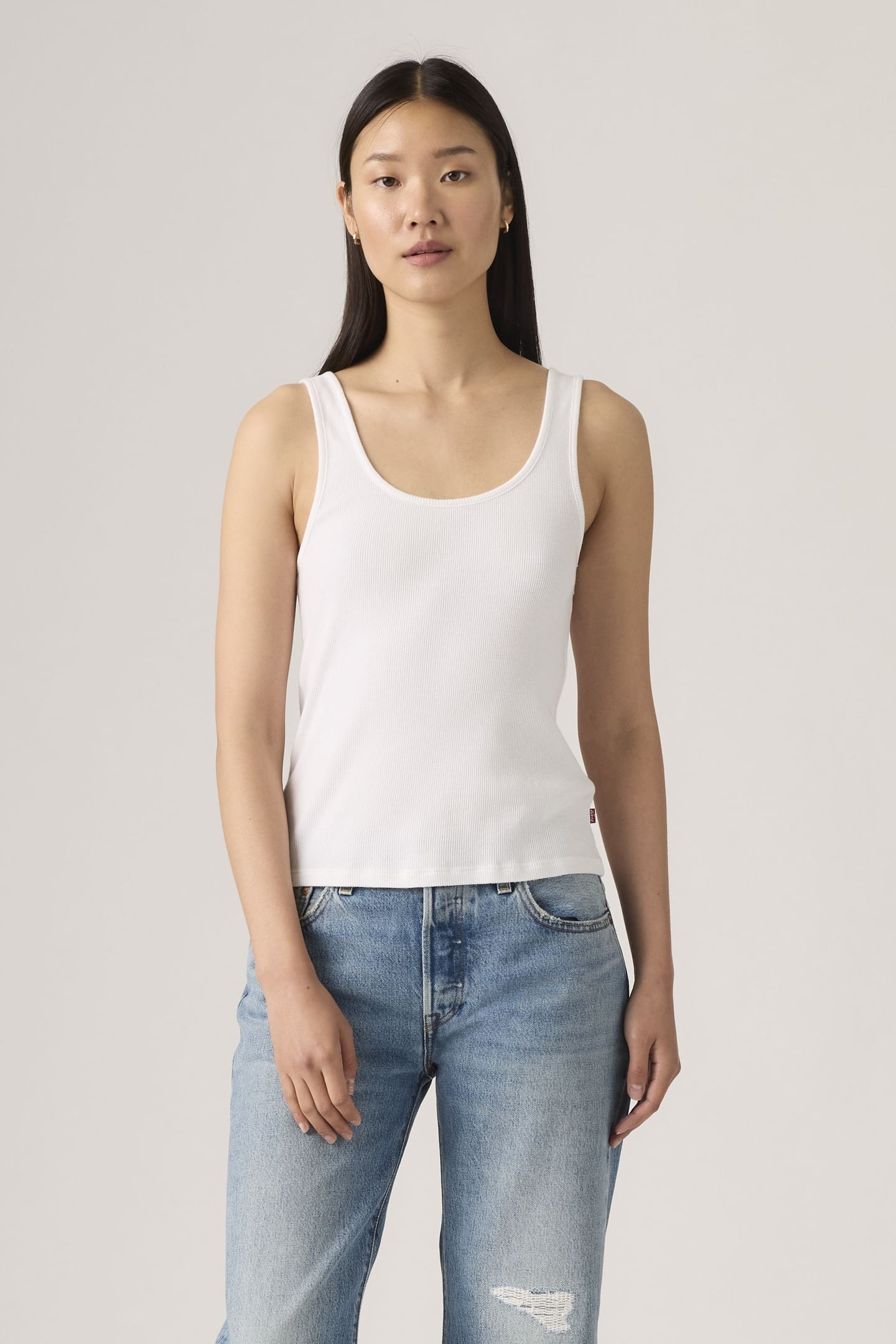 ESSENTIAL RIB TANK TOP WHITE 1