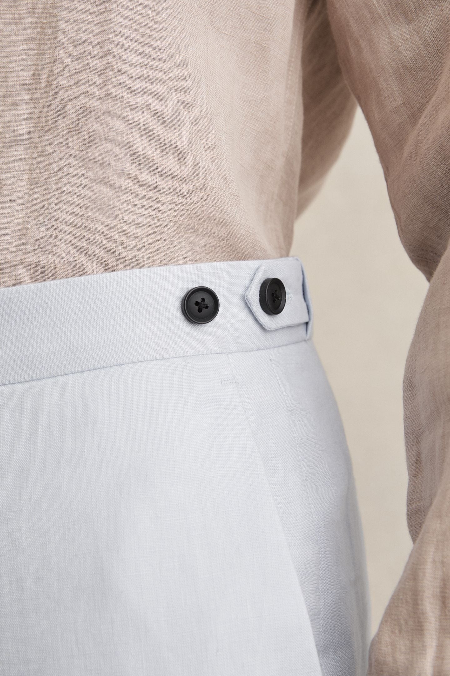 LINEN MIXER TROUSER SOFT BLUE 5