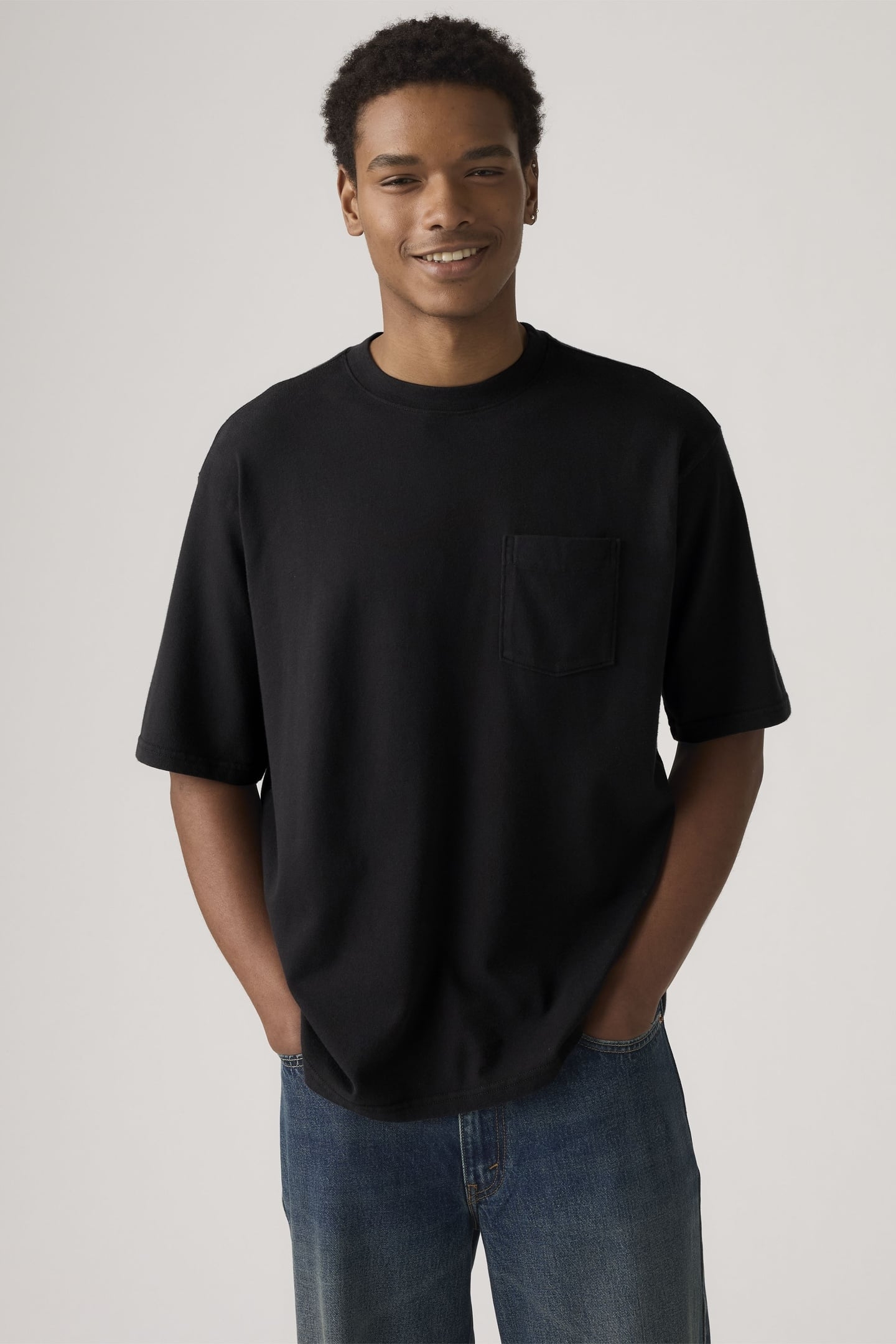 HALF SLEEVE TEE JET BLACK 2