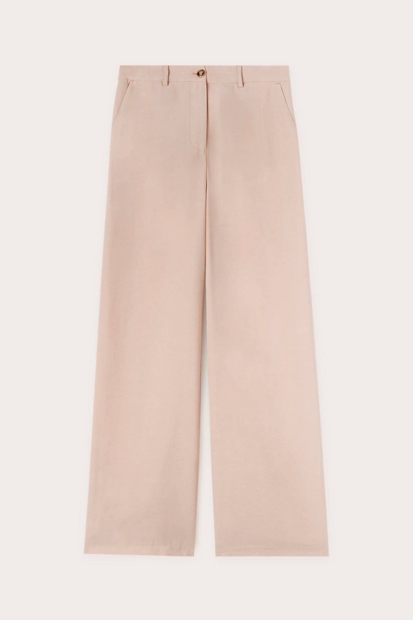 PALAZZO TROUSERS IN FLOWING VISCOSE BLEND FABRIC BEIGE 4