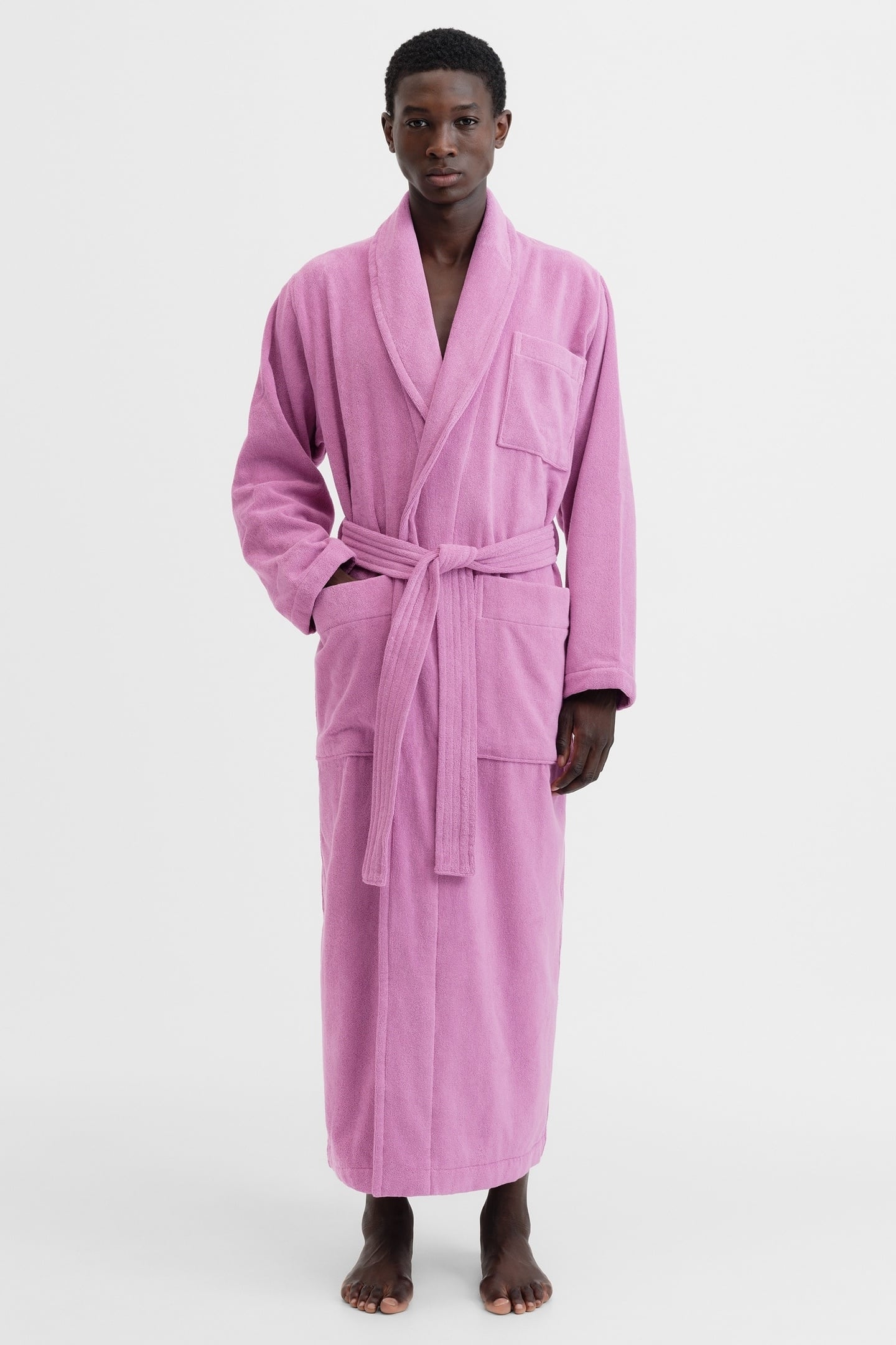 UNISEX CLASSIC BATHROBE MAGENTA 2