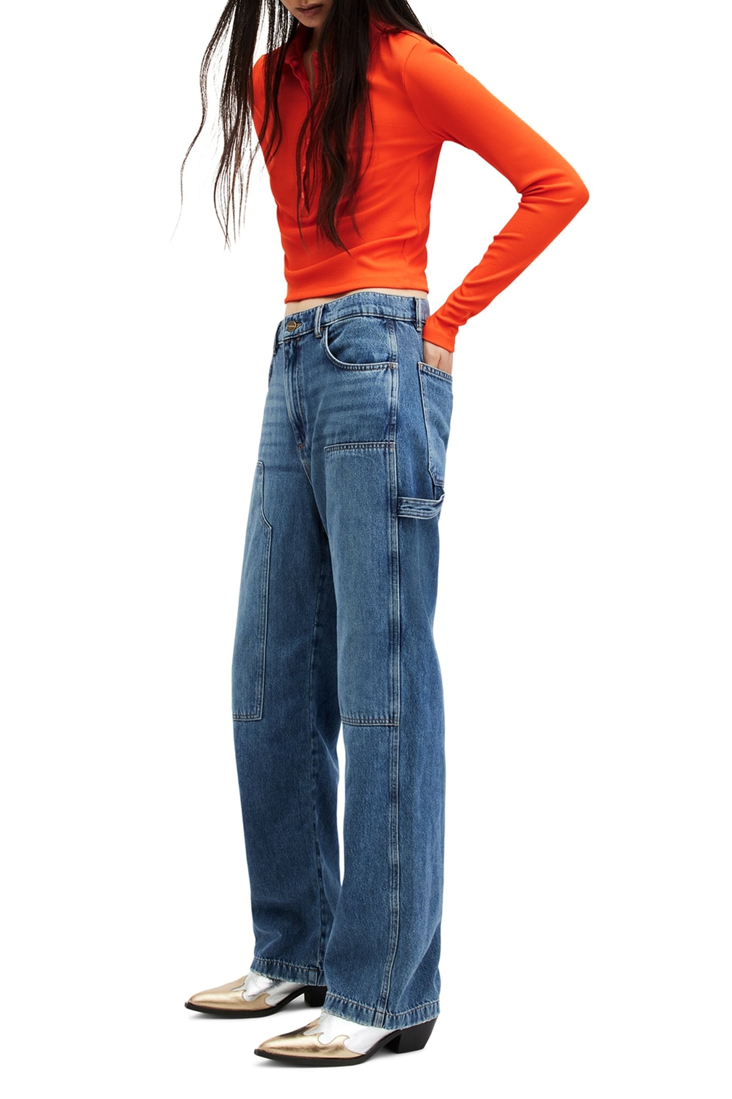 HALLIE LS POLO ZESTY ORANGE 4