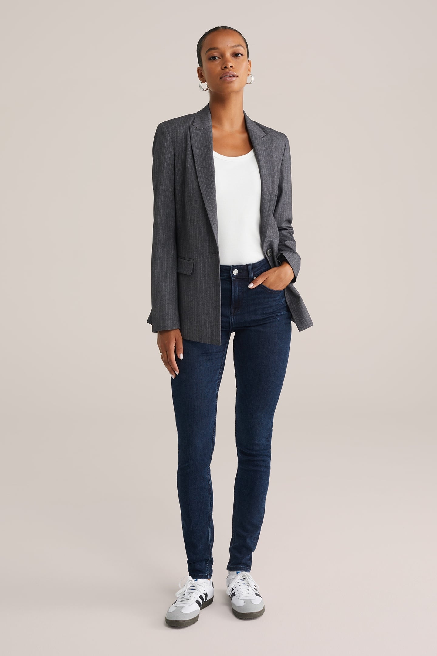 5-POCKET MID WAIST NAVY BLUE 3