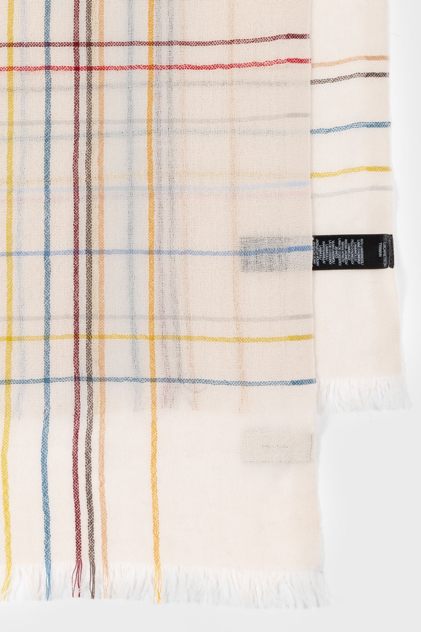 WOSCARF BRKN SIG CHCK OFF WHITE 8