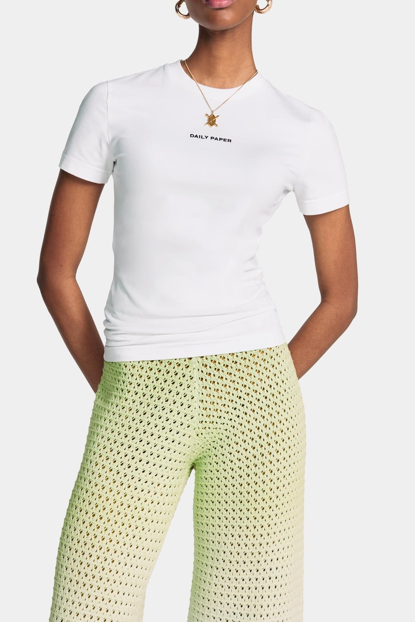 LOGOTYPE CROPPED SHORT SLEEVE T-SHIRT WHITE 2