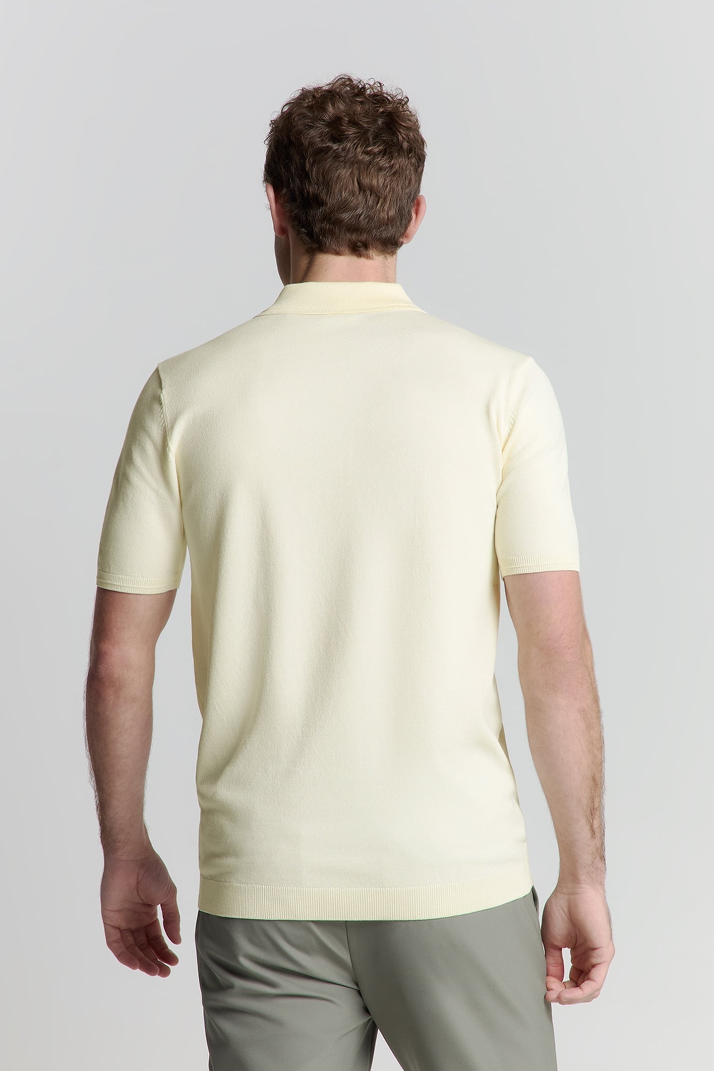 PULLOVER SHORT SLEEVE POLO BUTTON SOLID OFFWHITE 2