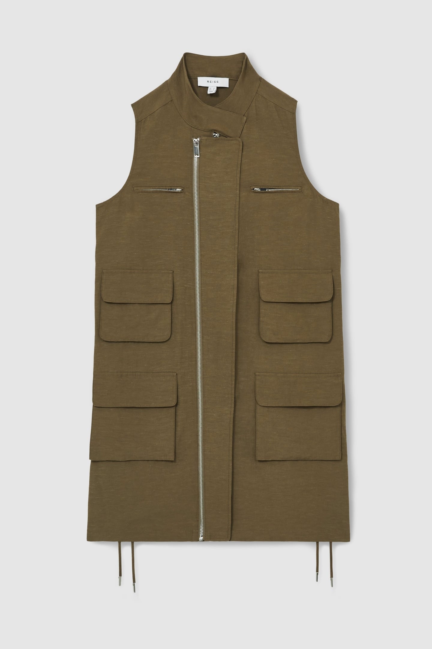 UTILITY LINEN DRESS KHAKI 5