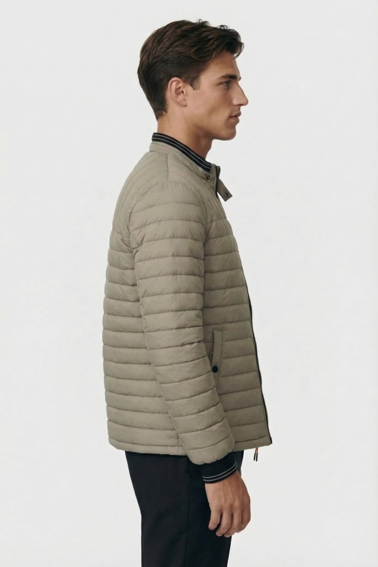 JACKET SHORT FIT PADDED LIGHT ARMY 3