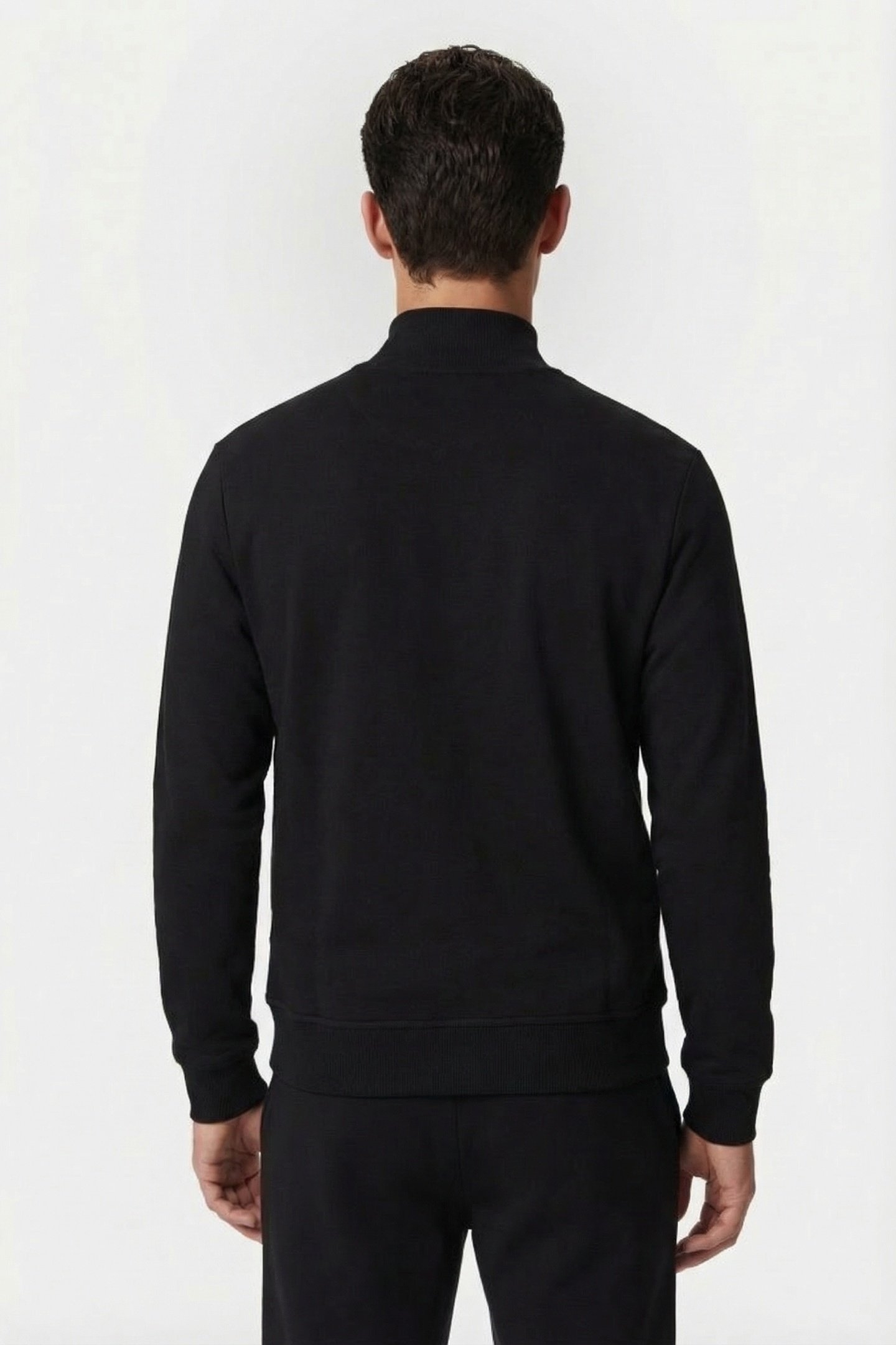 BLACK SWEAT ZIP JACKET 2