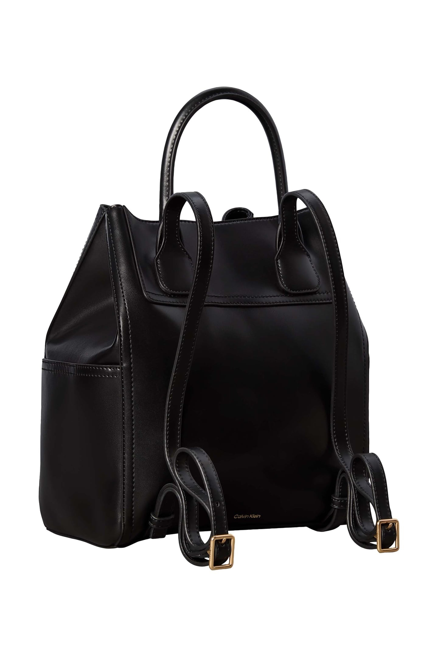 DRAWSTRING BACKPACK BLACK/ANTIQUE LIGHT GOLD 3