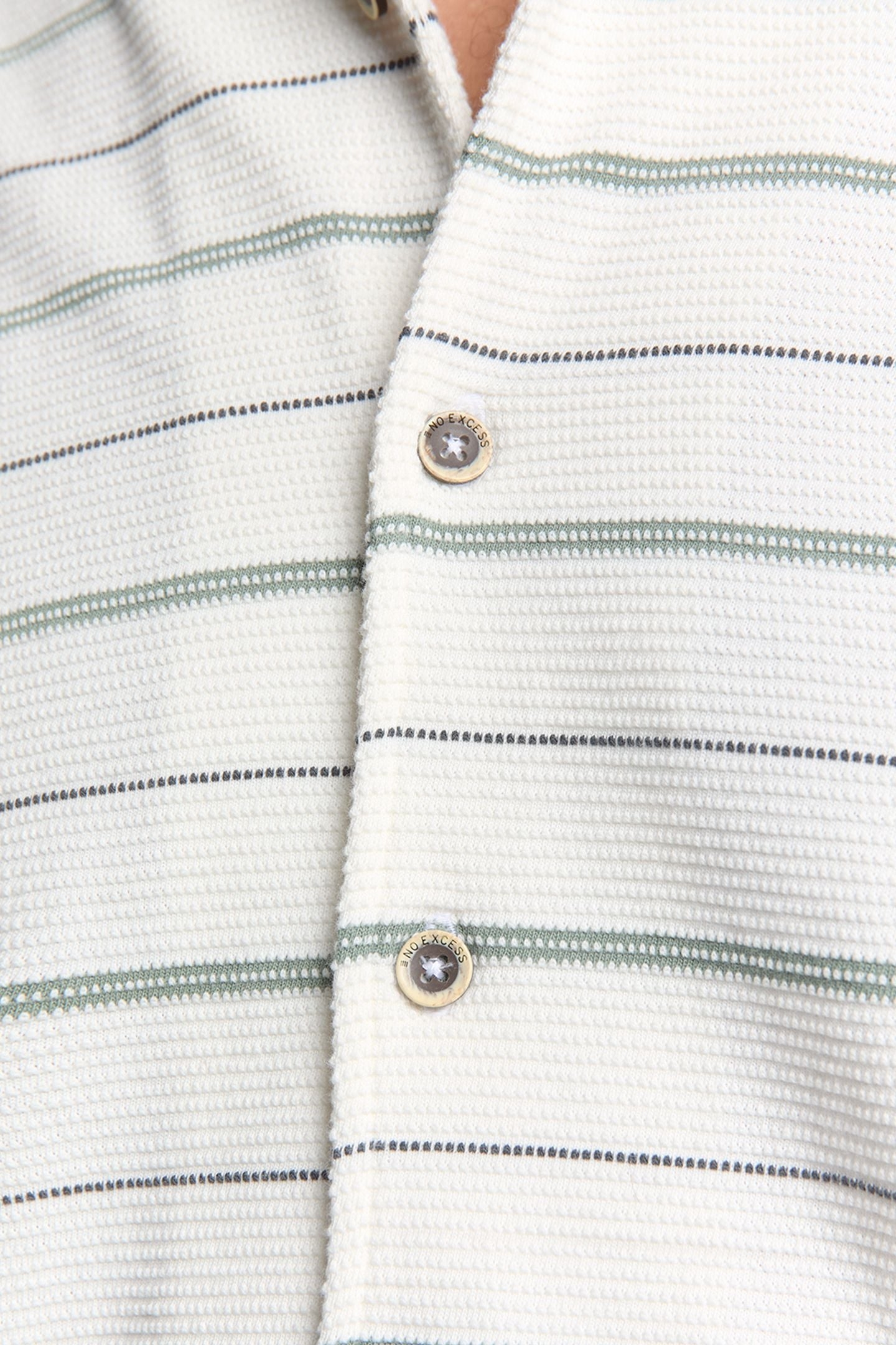 SHIRT SHORT SLEEVE JERSEY REVERS COLLAR STRIPES OFFWHITE 6