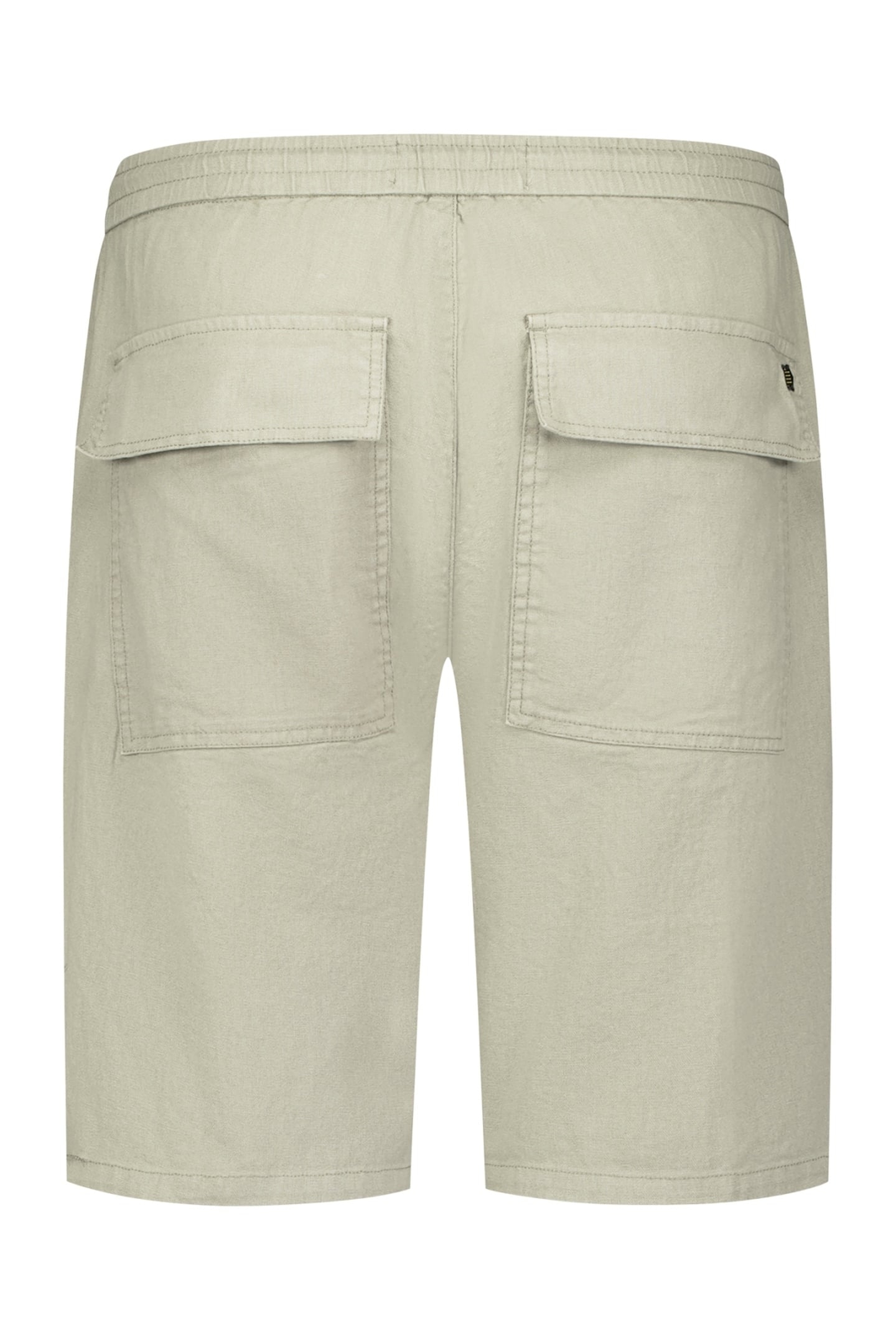 SHORT CHINO WITH LINEN GARMENT DYED TAUPE 2